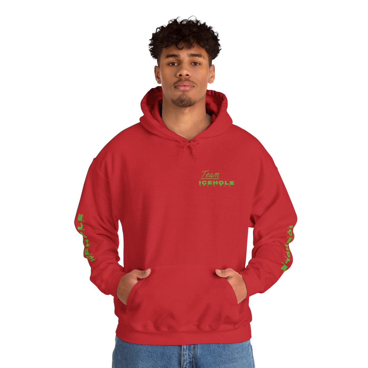 Icehole Hoodie — "Team ICEHOLE" Neon Logo Pullover