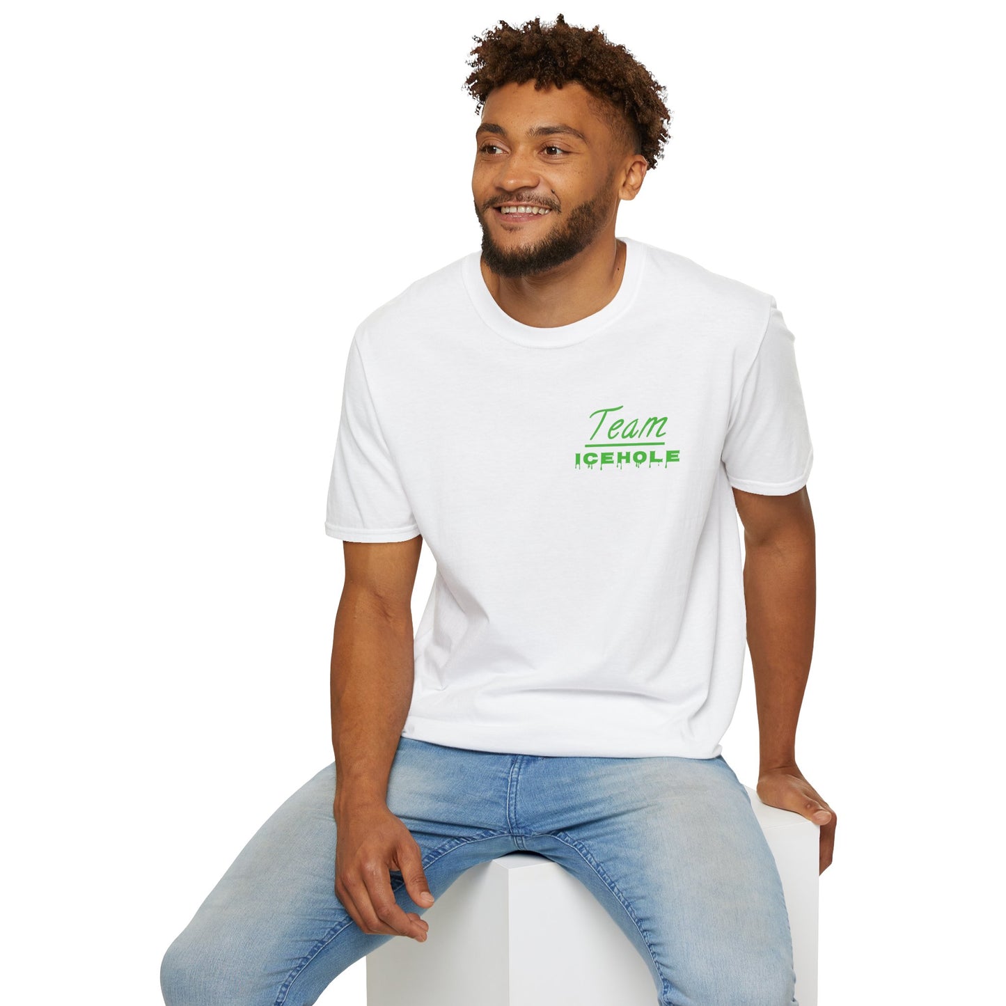 Team Icehole Unisex Softstyle T-Shirt Small Logo|