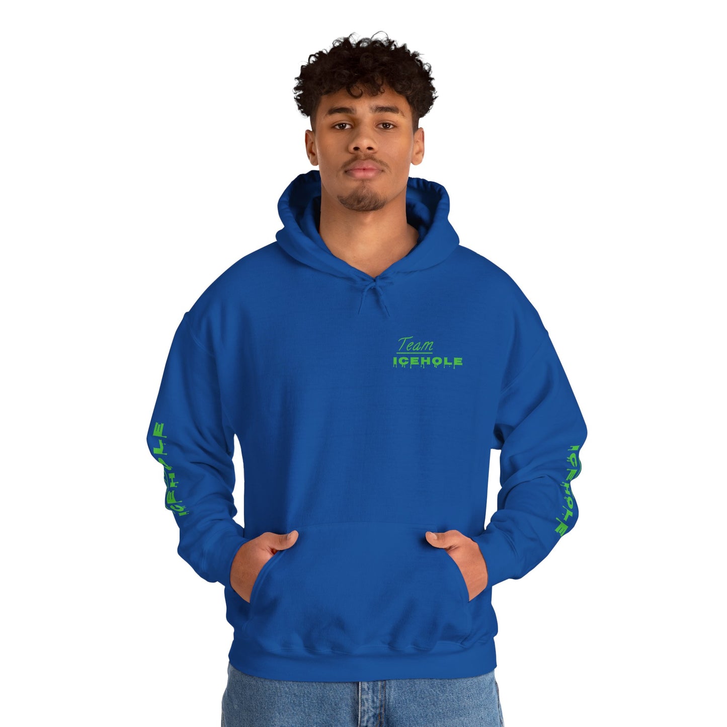 Icehole Hoodie — "Team ICEHOLE" Neon Logo Pullover