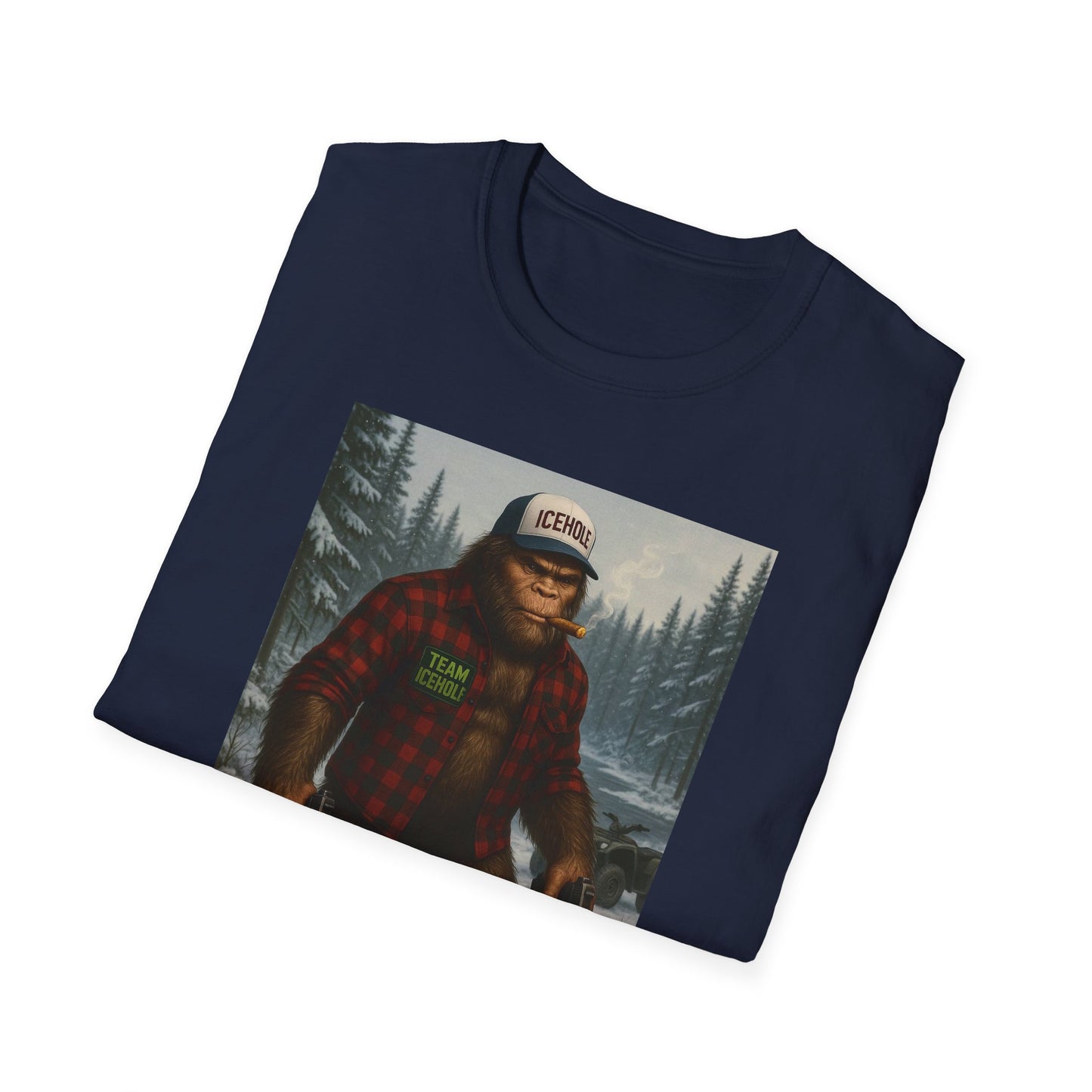 T-Shirt - Team IceHole Big Foot Mascot Feel the Nature!