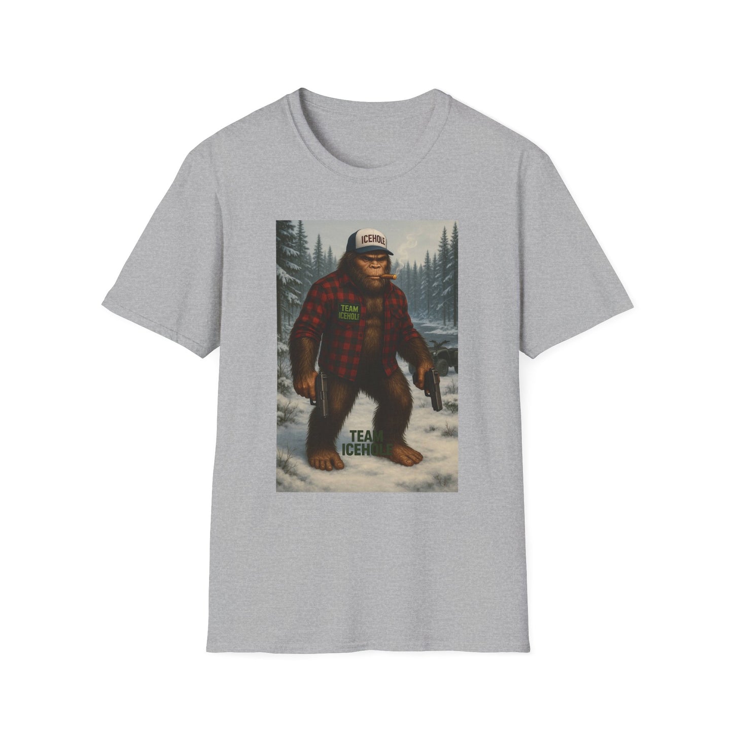 T-Shirt - Team IceHole Big Foot Mascot Feel the Nature!
