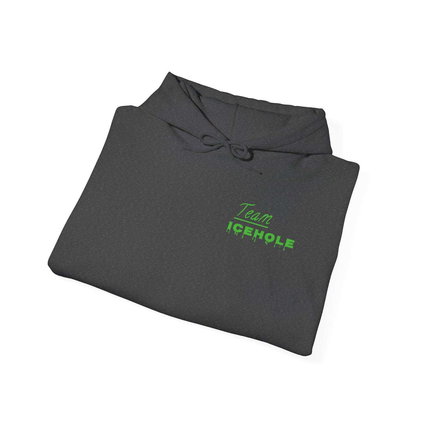 Icehole Hoodie — Minimal Green 'Team Icehole' Logo Pullover