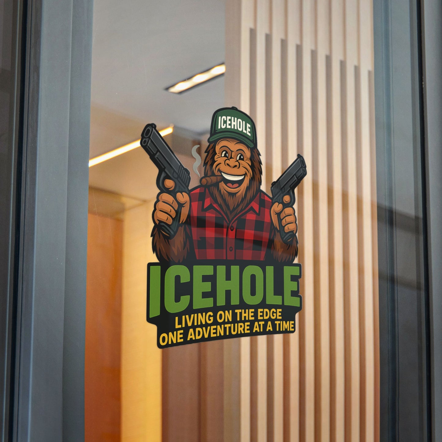 Living On The Edge Die-Cut Stickers - Team IceHole Design