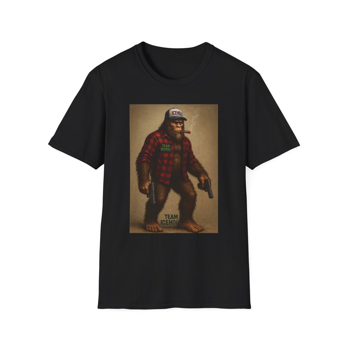 T-Shirt - Team IceHole Mascot Bigfoot