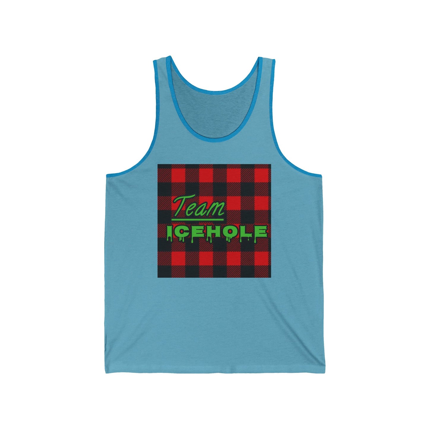 Unisex Jersey Tank - Team Icehole, Perfect for Summer Parties, Outdoor Events, Beach Days, Gifts for Fishermen, Camping Gear