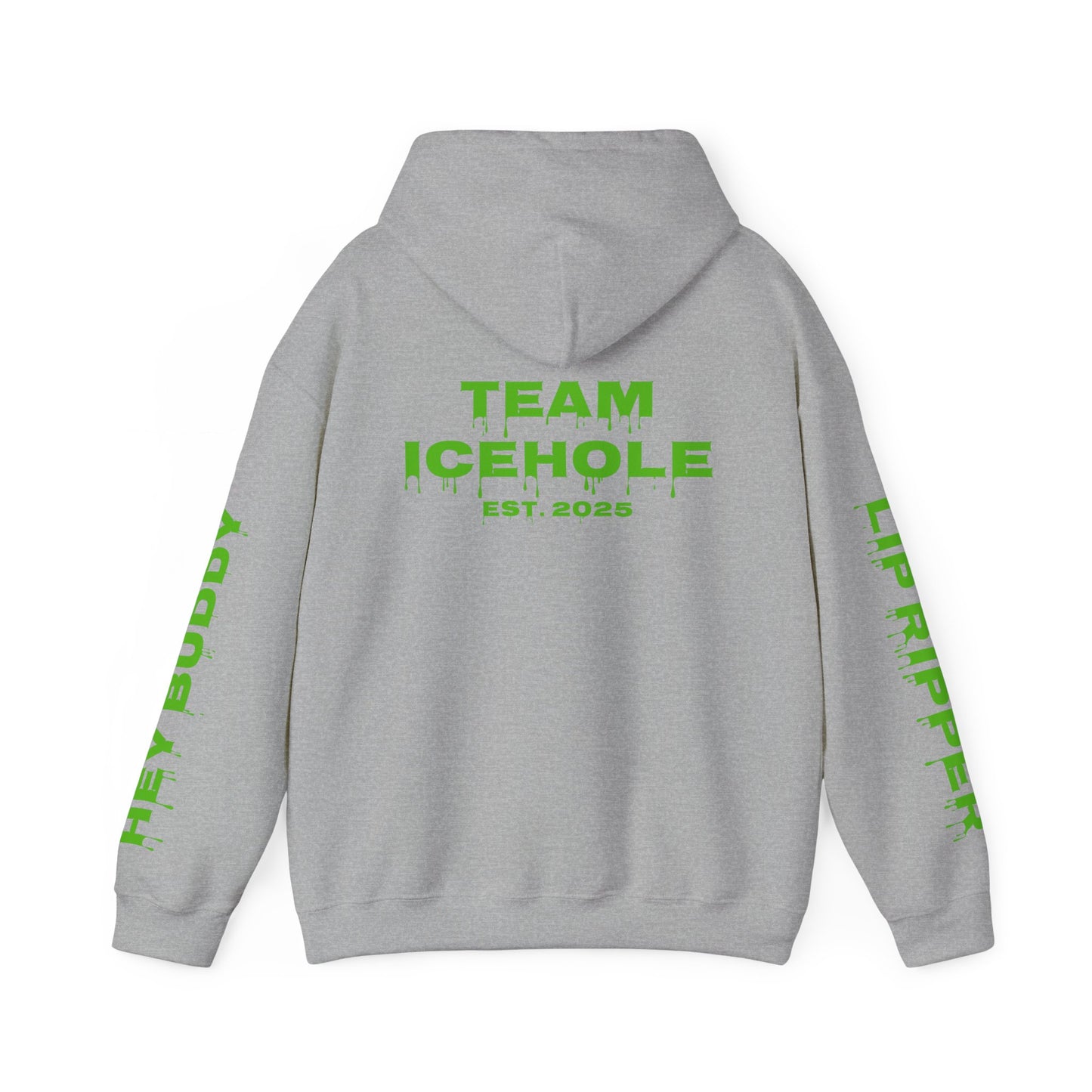 Hoodie - Minimal Green "PAUL / TEAM ICEHOLE" Front Graphic Hoodie