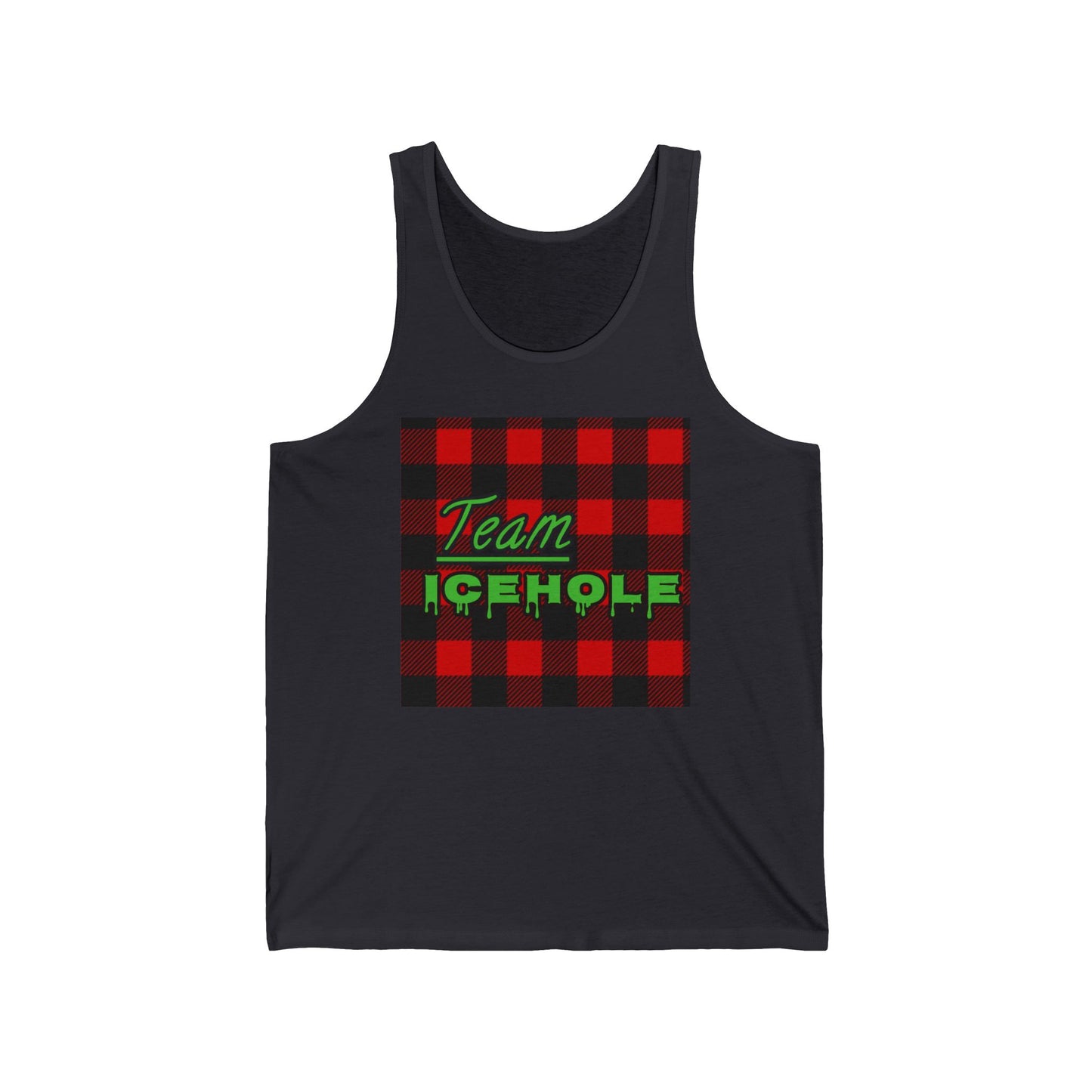 Unisex Jersey Tank - Team Icehole, Perfect for Summer Parties, Outdoor Events, Beach Days, Gifts for Fishermen, Camping Gear