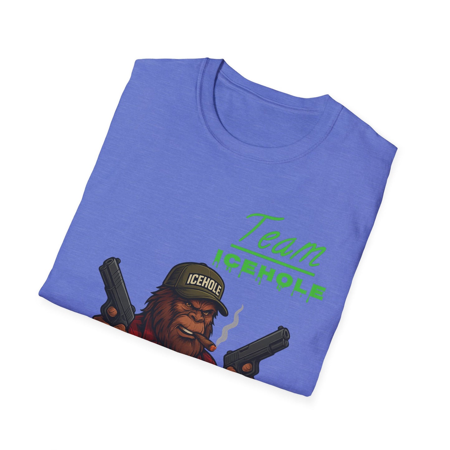 Team Icehole Bigfoot Unisex T-Shirt, Funny Gift for Outdoorsy Friends, Camping Tee, Quirky Graphic Shirt, Great for Parties