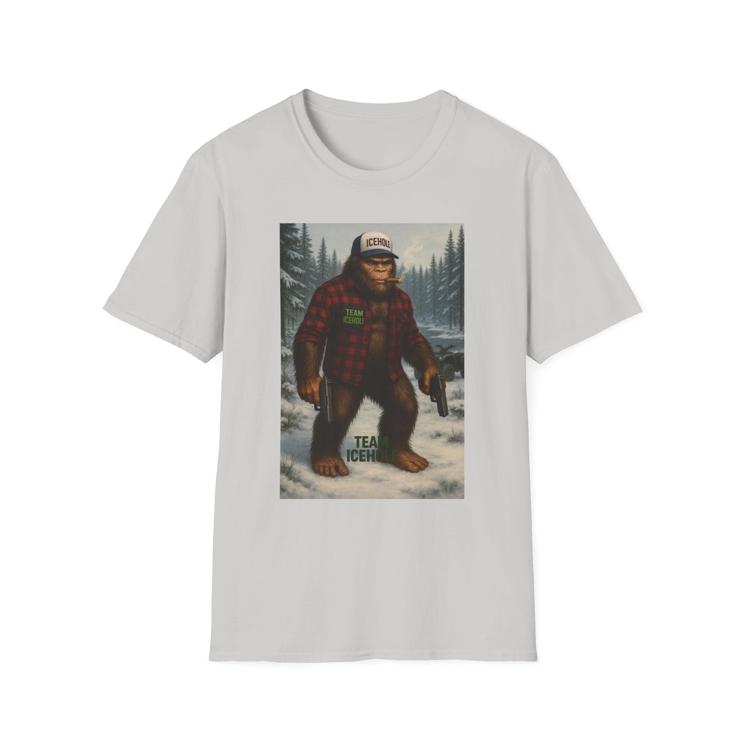 T-Shirt - Team IceHole Big Foot Mascot Feel the Nature!