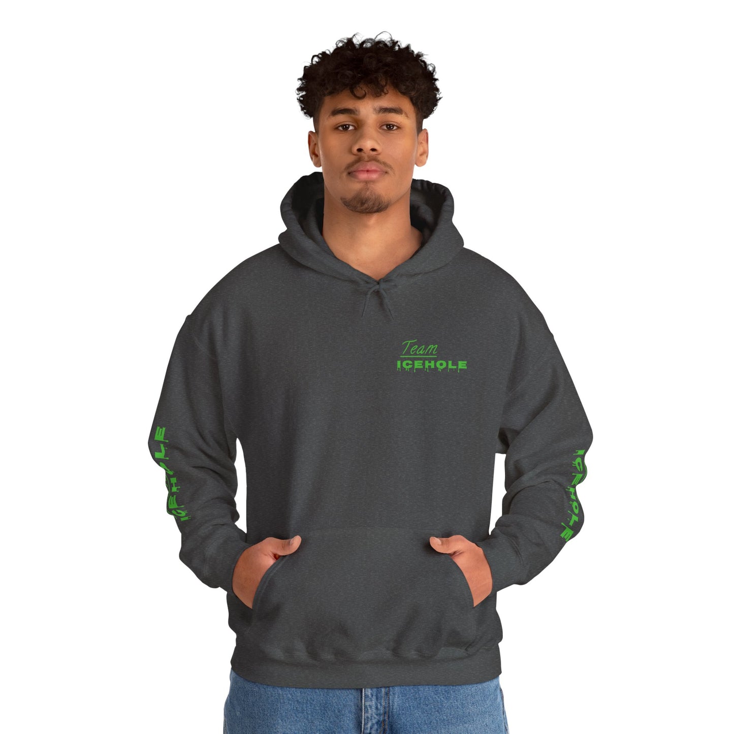 Icehole Hoodie — "Team ICEHOLE" Neon Logo Pullover