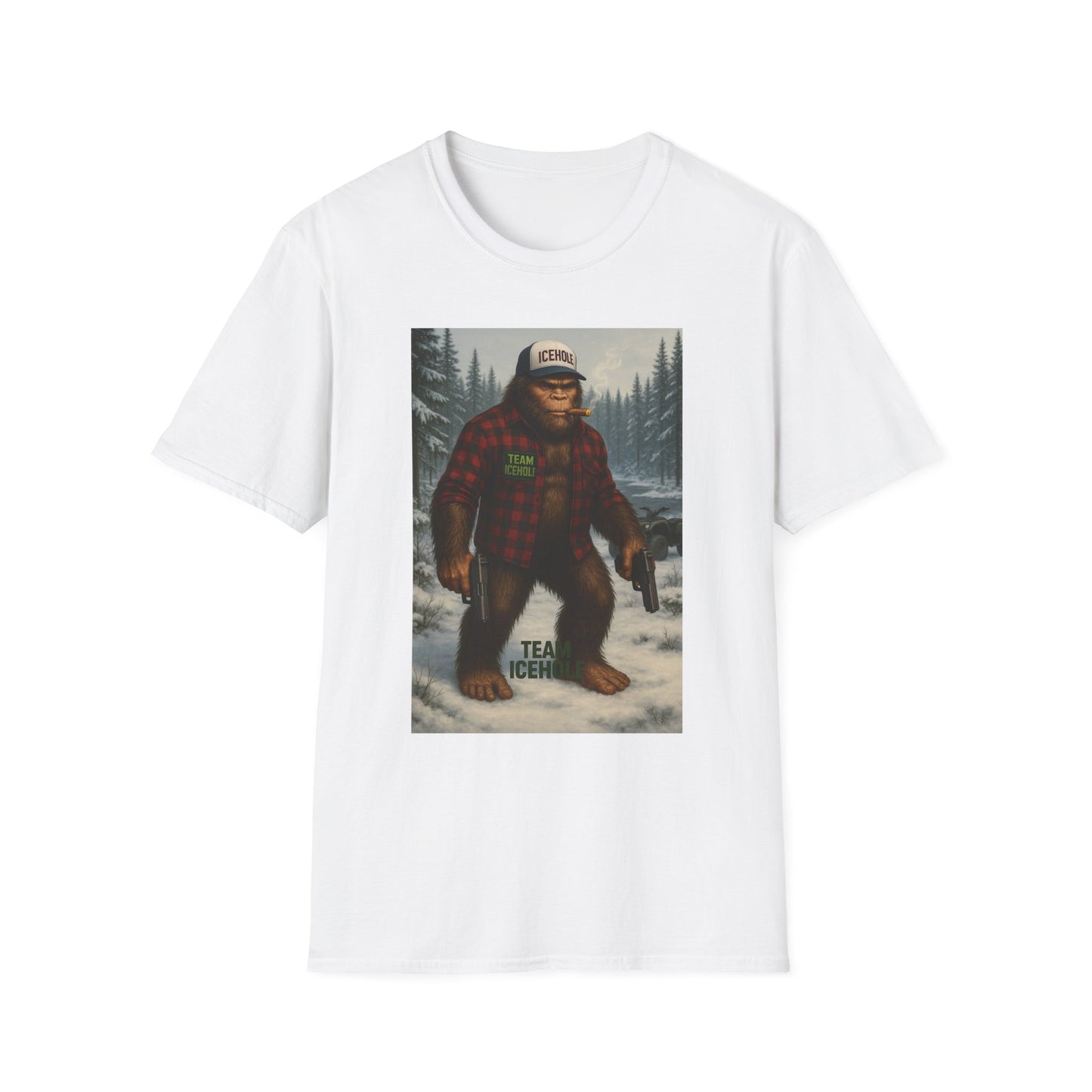 T-Shirt - Team IceHole Big Foot Mascot Feel the Nature!