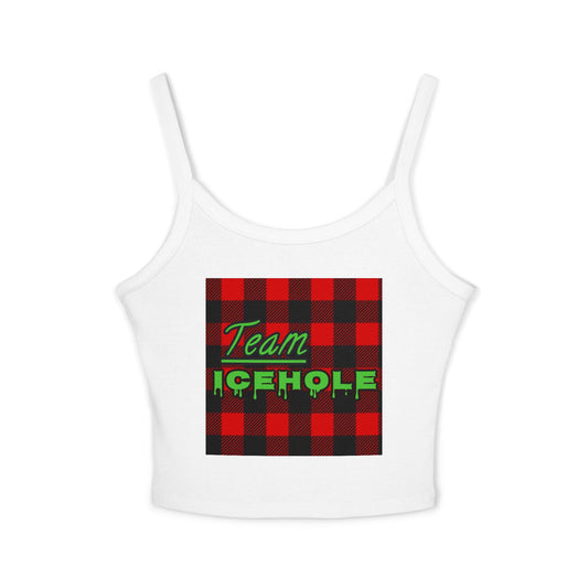 Team Icehole Spaghetti Strap Belly Tank Top