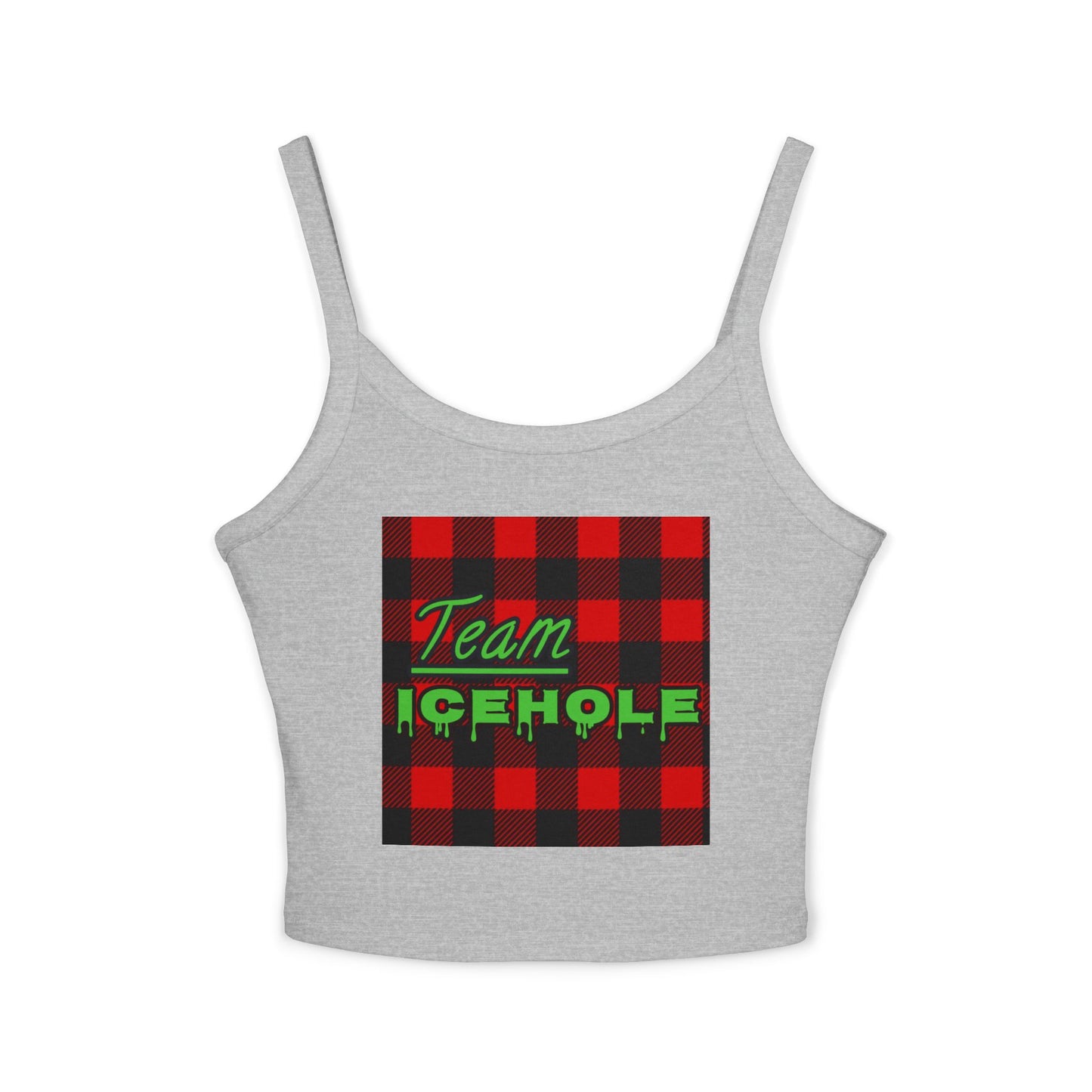 Team Icehole Spaghetti Strap Belly Tank Top