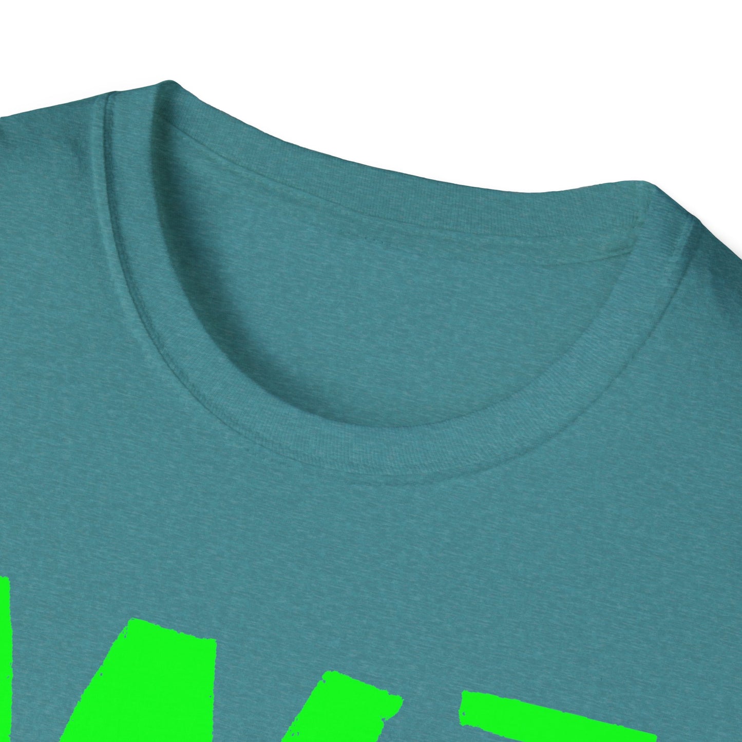 Wisco3 Green Letters Unisex Softstyle T-Shirt - Perfect for Anglers and Outdoor Enthusiasts