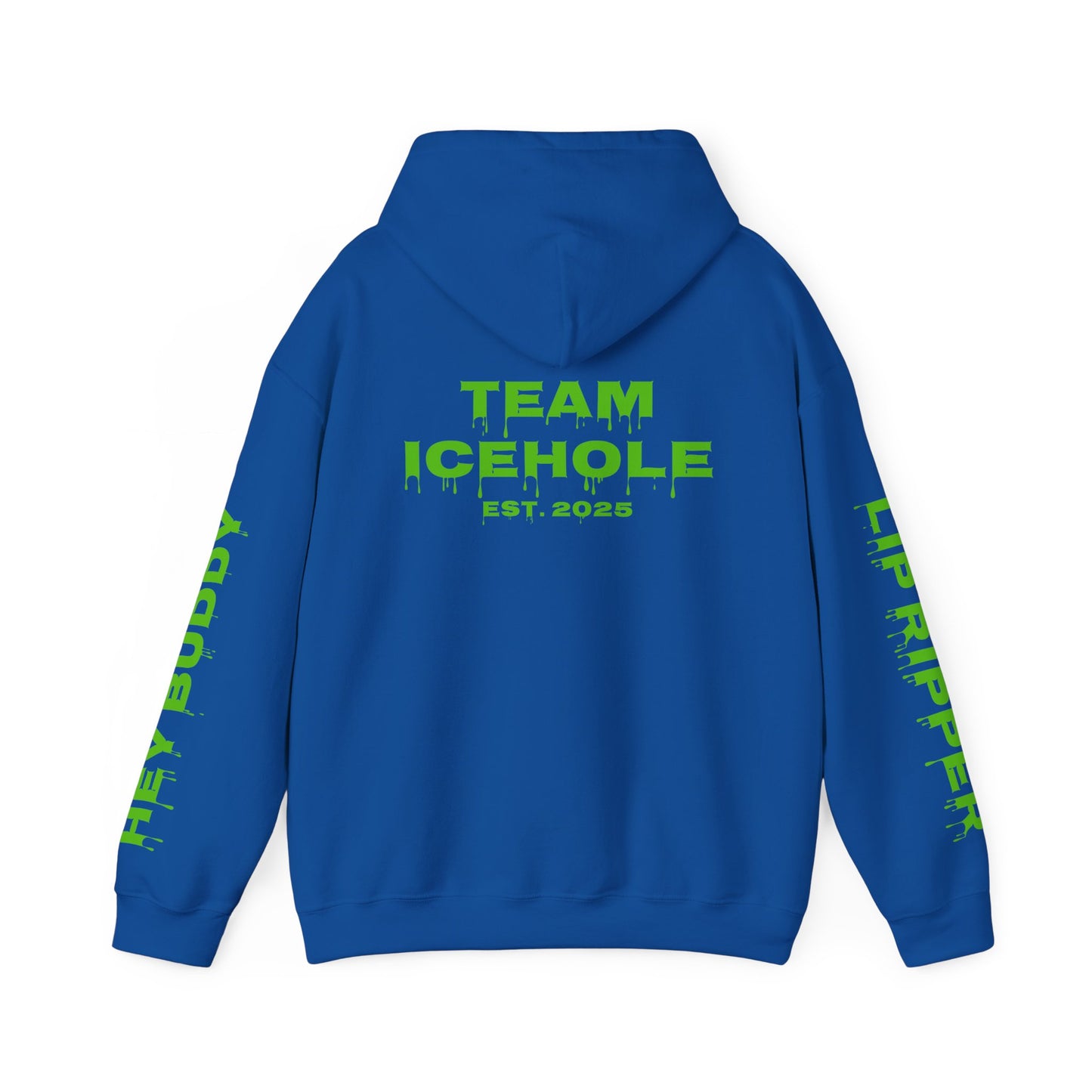 Hoodie - Minimal Green "PAUL / TEAM ICEHOLE" Front Graphic Hoodie