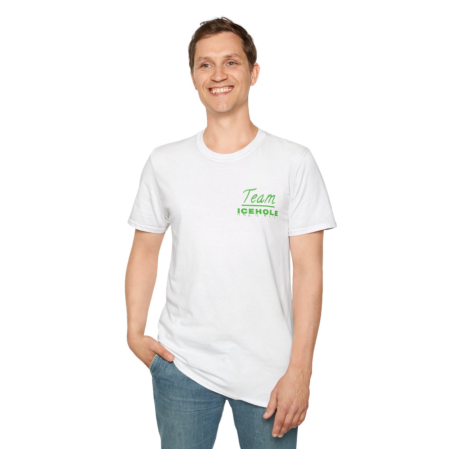 Team Icehole Unisex Softstyle T-Shirt Small Logo|