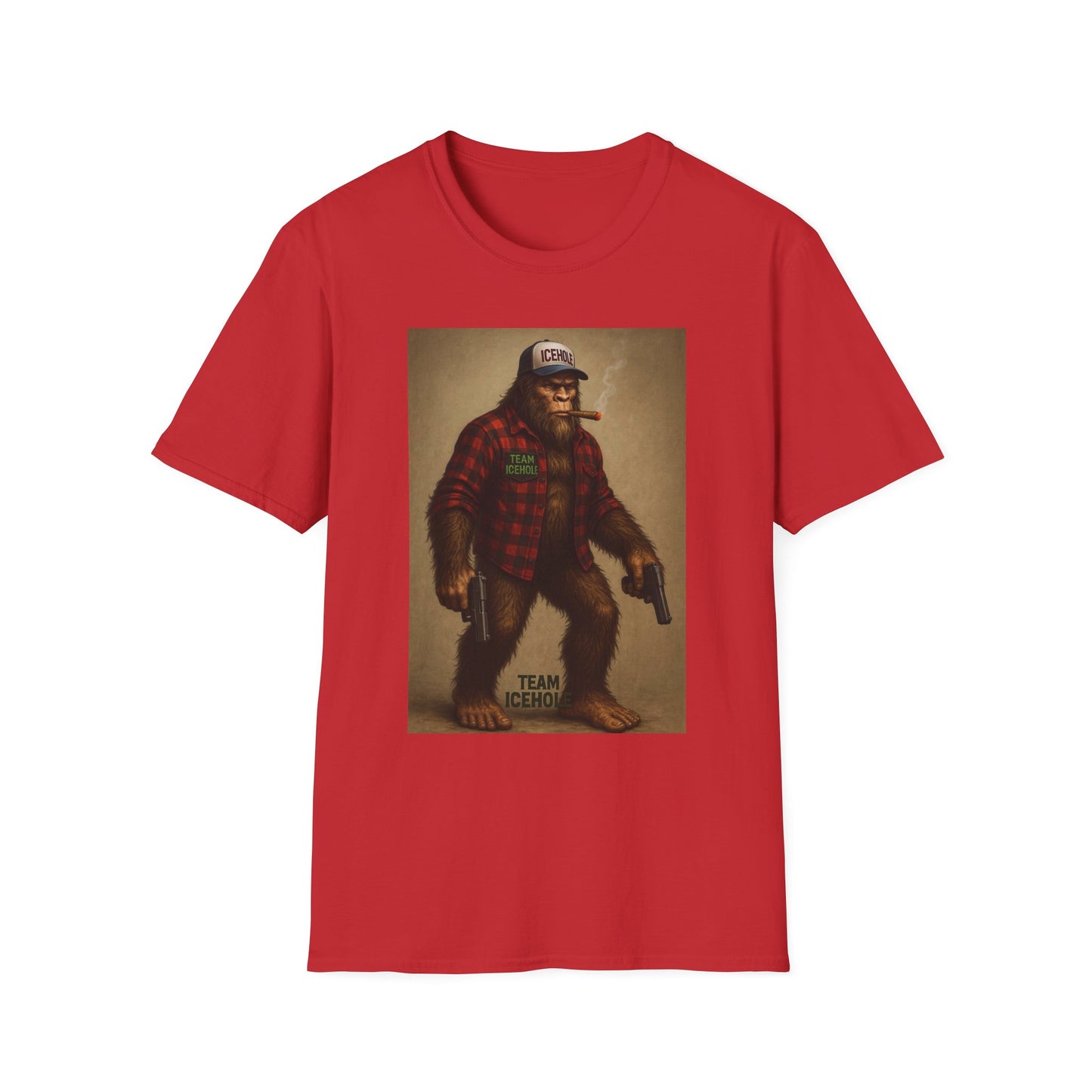 T-Shirt - Team IceHole Mascot Bigfoot