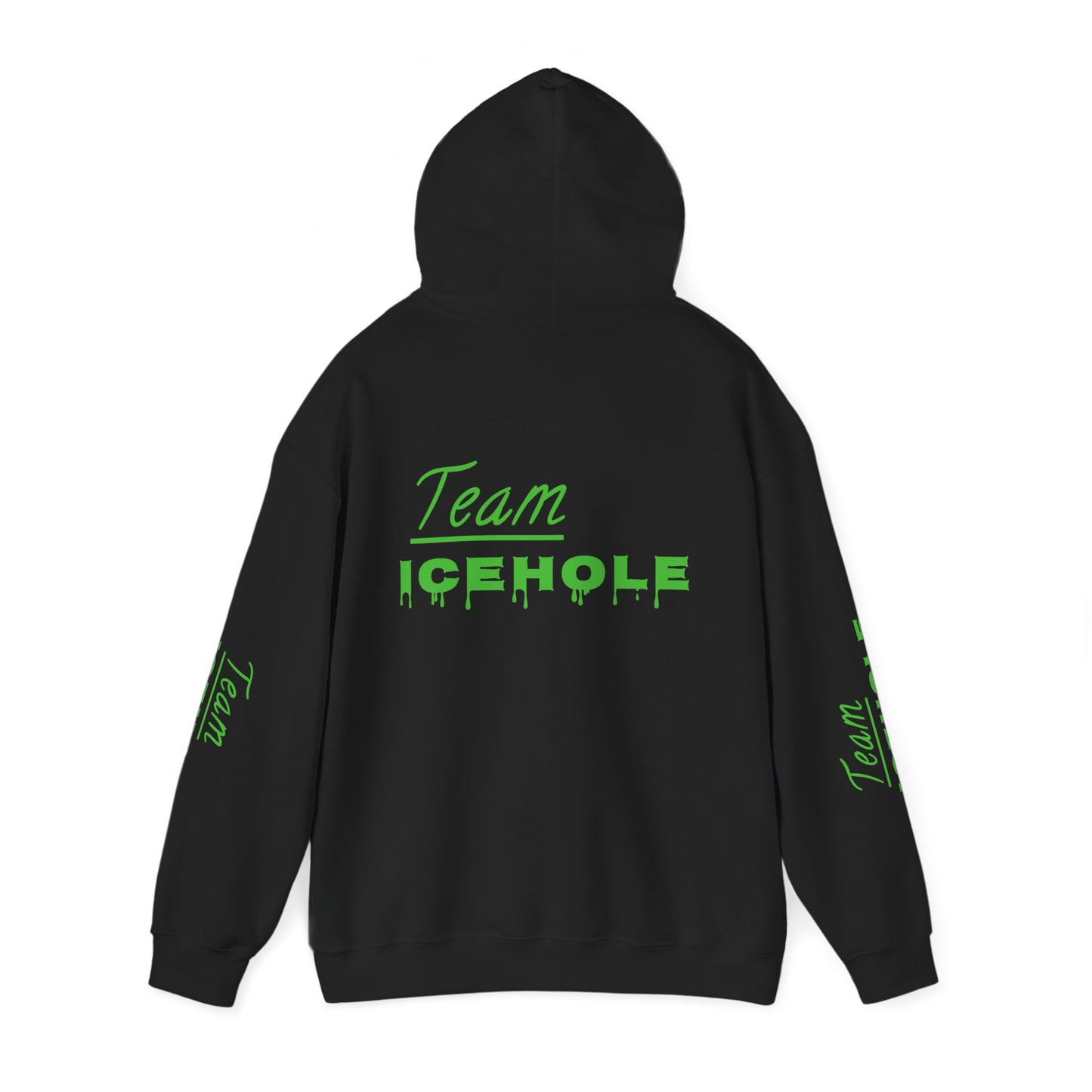 Icehole Hoodie — "Team ICEHOLE" Neon Logo Pullover