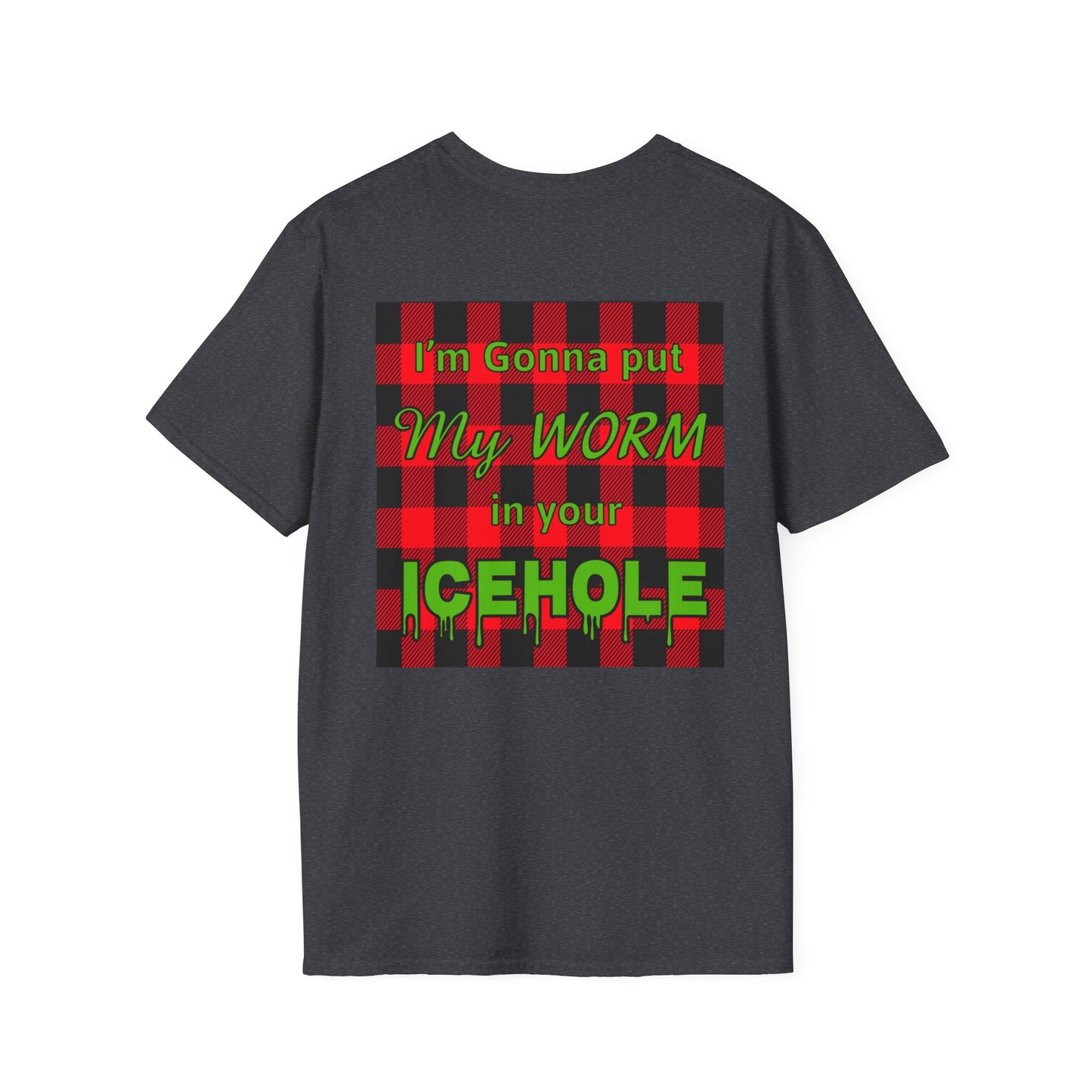 T-Shirt for Outdoor Enthusiasts - Team IceHole BigFoot Holding Logo