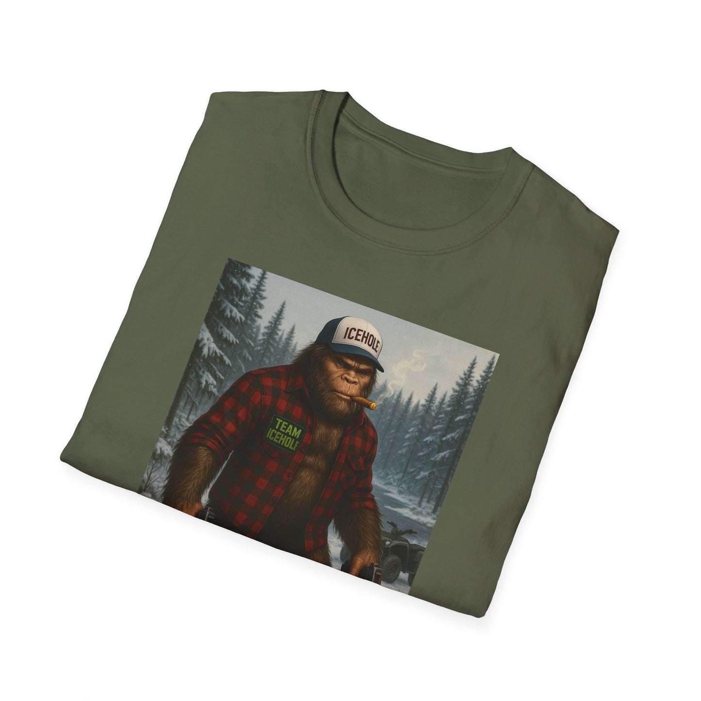 T-Shirt - Team IceHole Big Foot Mascot Feel the Nature!