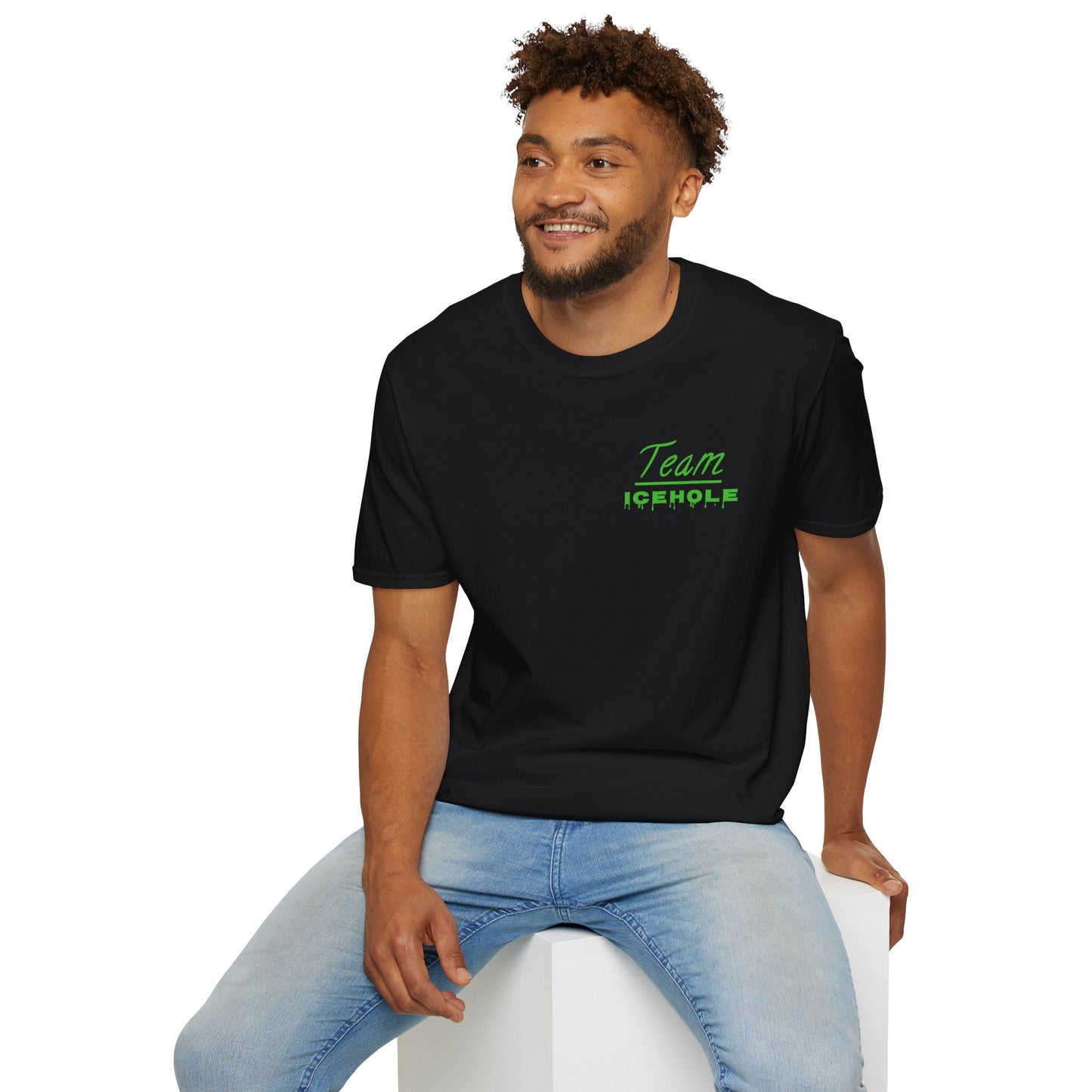 Team Icehole Unisex Softstyle T-Shirt Small Logo|