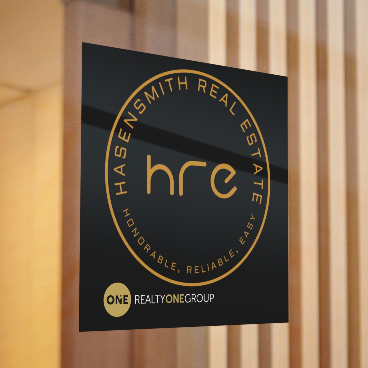 Hasensmith Real Estate Stickers - Honorable, Reliable, Easy (Both Logos)