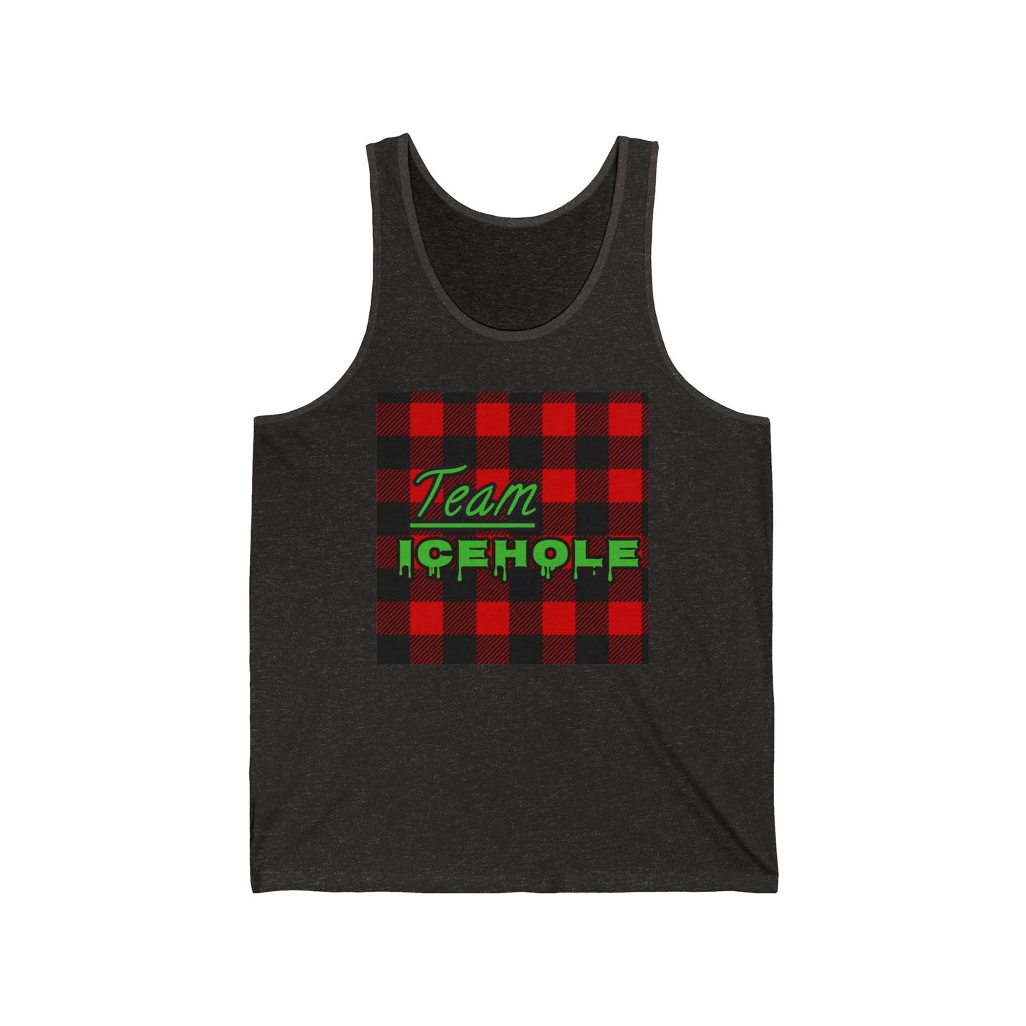 Unisex Jersey Tank - Team Icehole, Perfect for Summer Parties, Outdoor Events, Beach Days, Gifts for Fishermen, Camping Gear