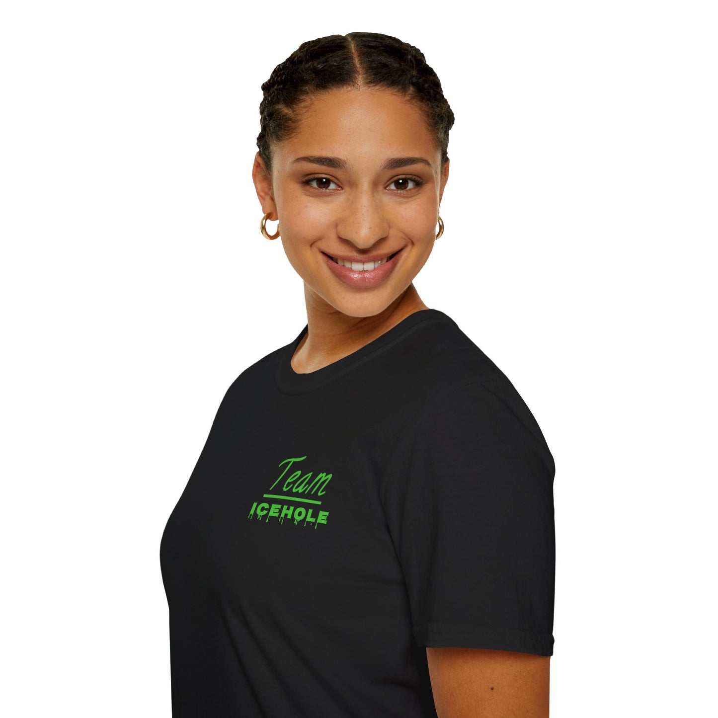 Team Icehole Unisex Softstyle T-Shirt Small Logo|