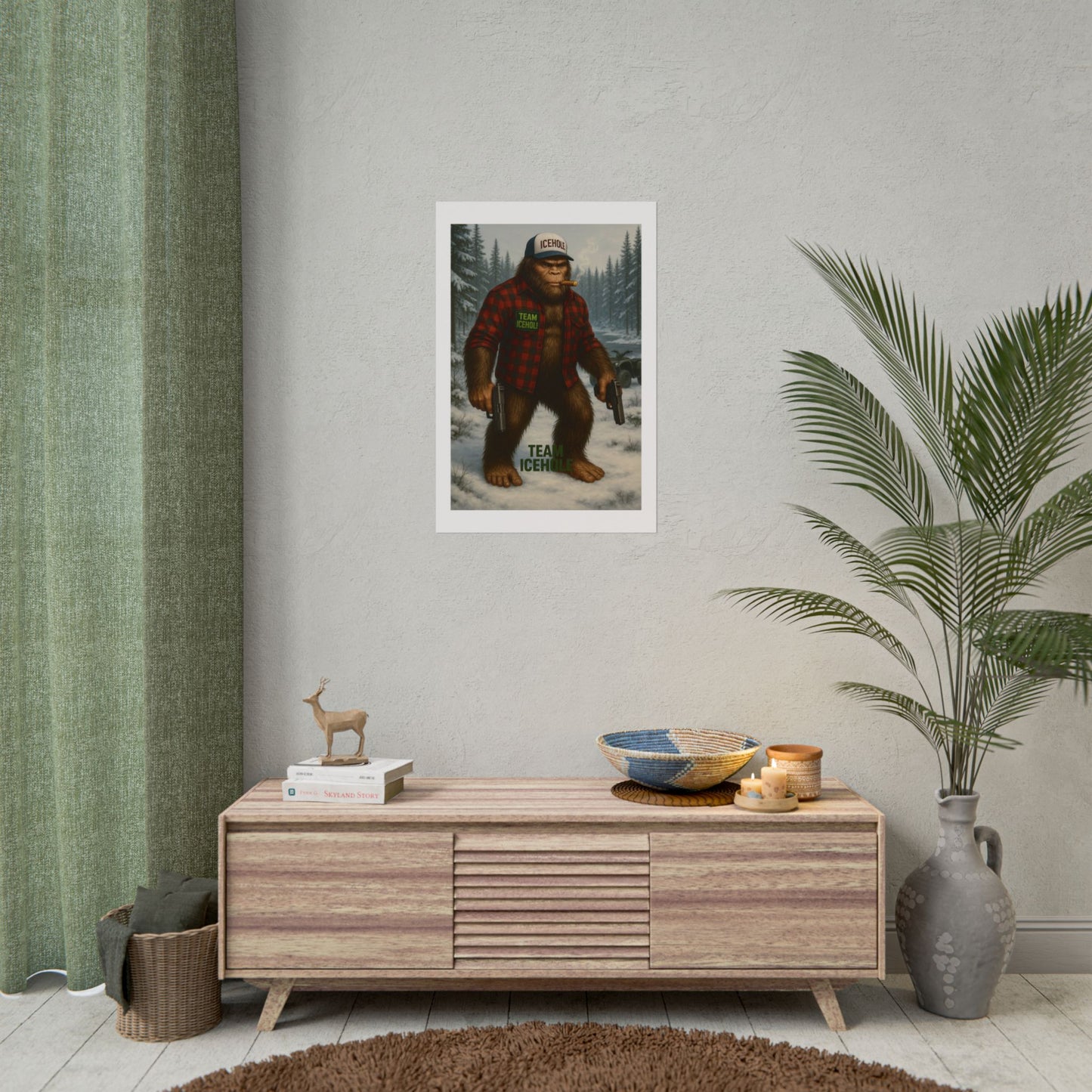 Team IceHole Bigfoot Logo Rolled Poster