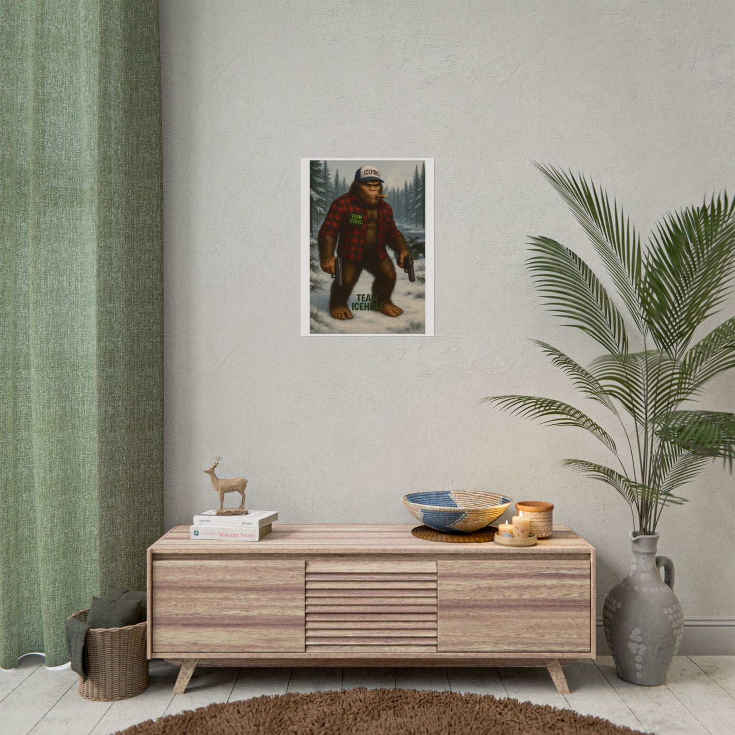 Team IceHole Bigfoot Logo Rolled Poster