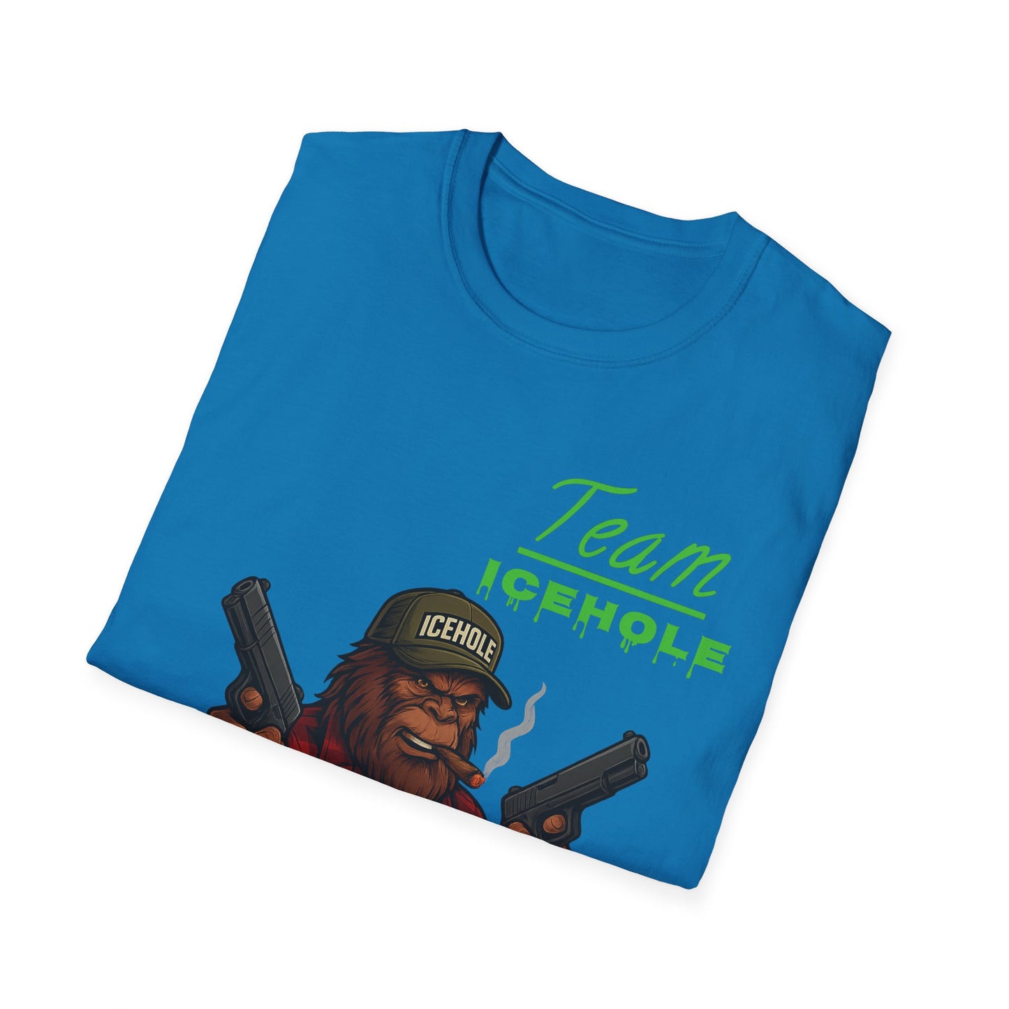 Team Icehole Bigfoot Unisex T-Shirt, Funny Gift for Outdoorsy Friends, Camping Tee, Quirky Graphic Shirt, Great for Parties