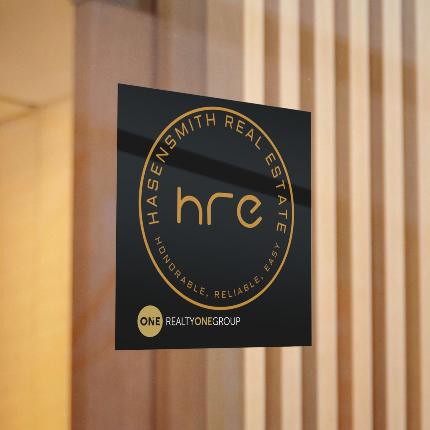 Hasensmith Real Estate Stickers - Honorable, Reliable, Easy (Both Logos)