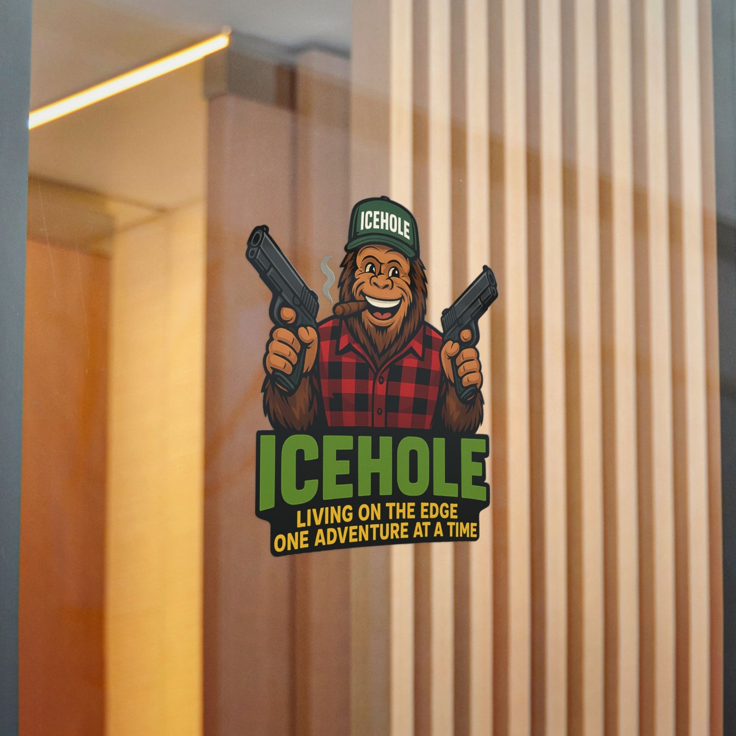 Living On The Edge Die-Cut Stickers - Team IceHole Design