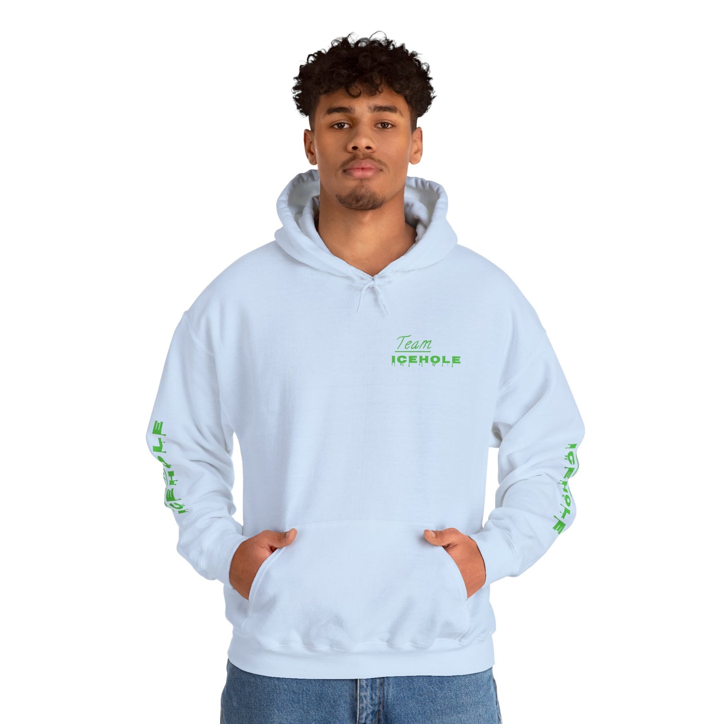 Icehole Hoodie — "Team ICEHOLE" Neon Logo Pullover