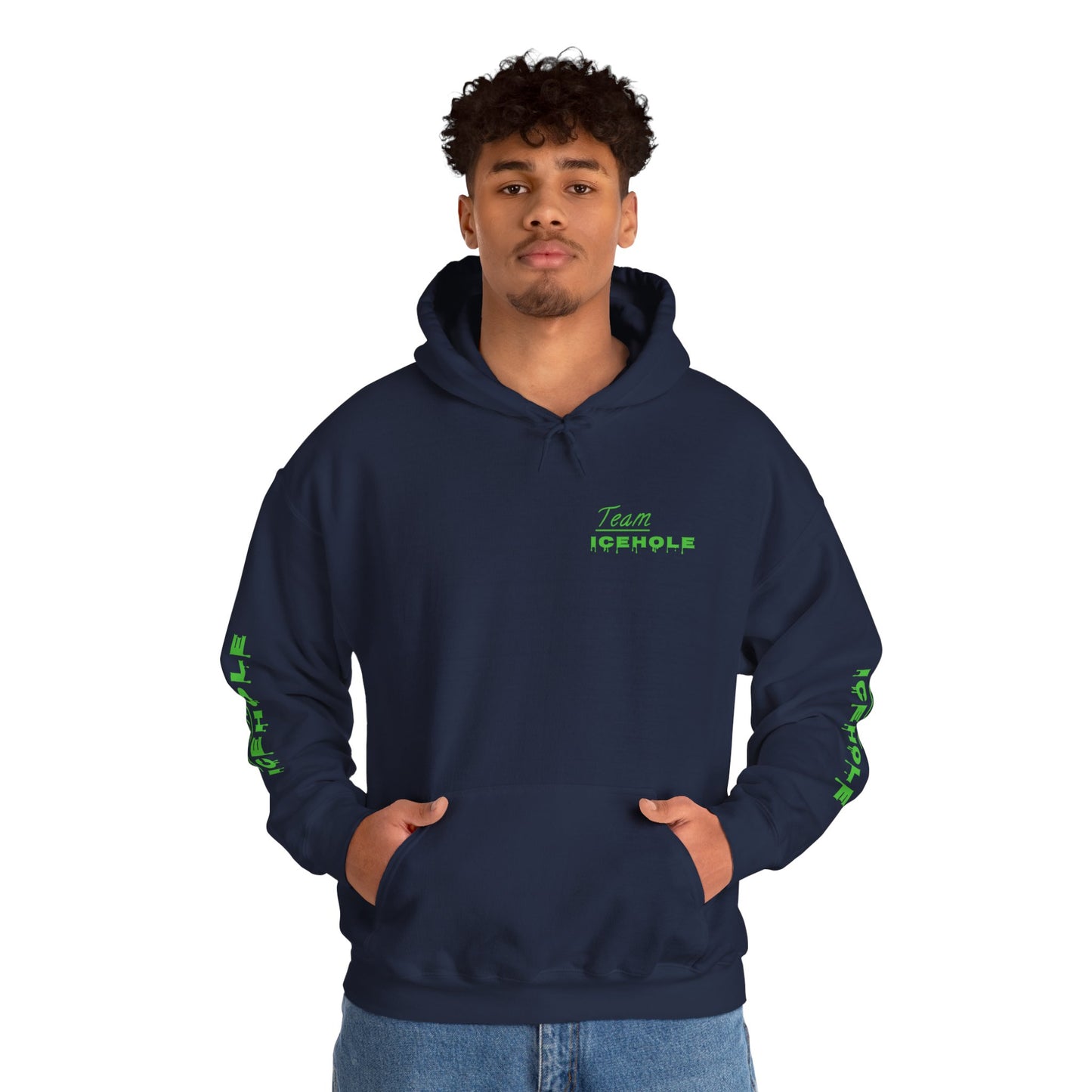 Icehole Hoodie — "Team ICEHOLE" Neon Logo Pullover