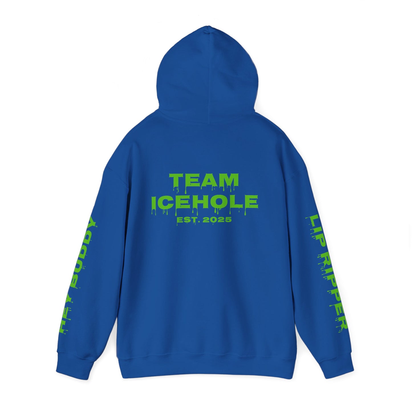 Hoodie - Minimal Green "PAUL / TEAM ICEHOLE" Front Graphic Hoodie