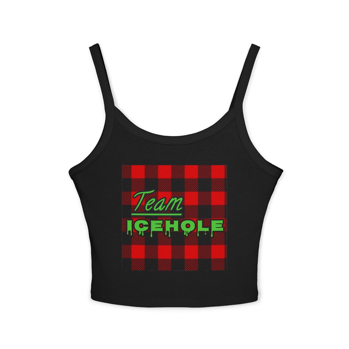 Team Icehole Spaghetti Strap Belly Tank Top