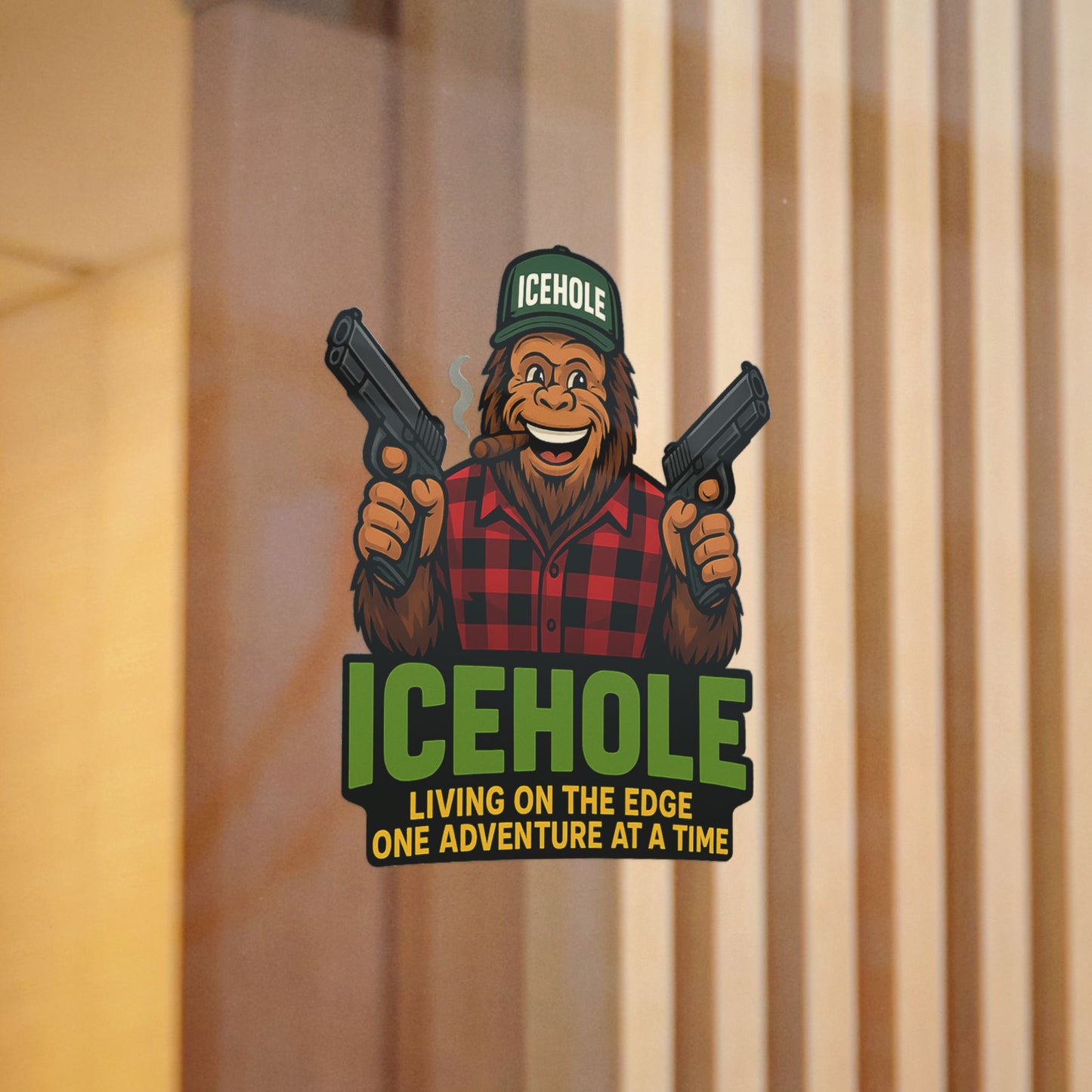 Living On The Edge Die-Cut Stickers - Team IceHole Design