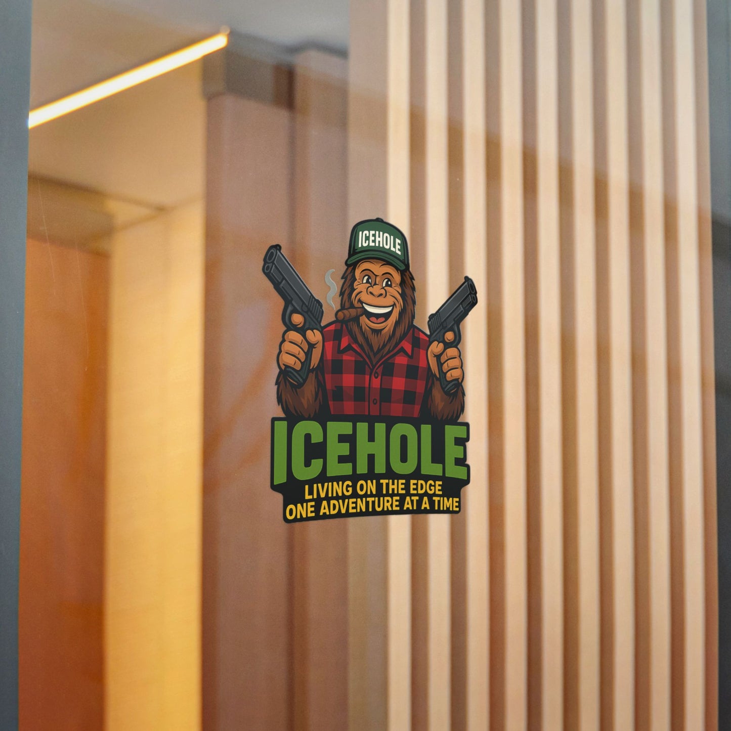 Living On The Edge Die-Cut Stickers - Team IceHole Design