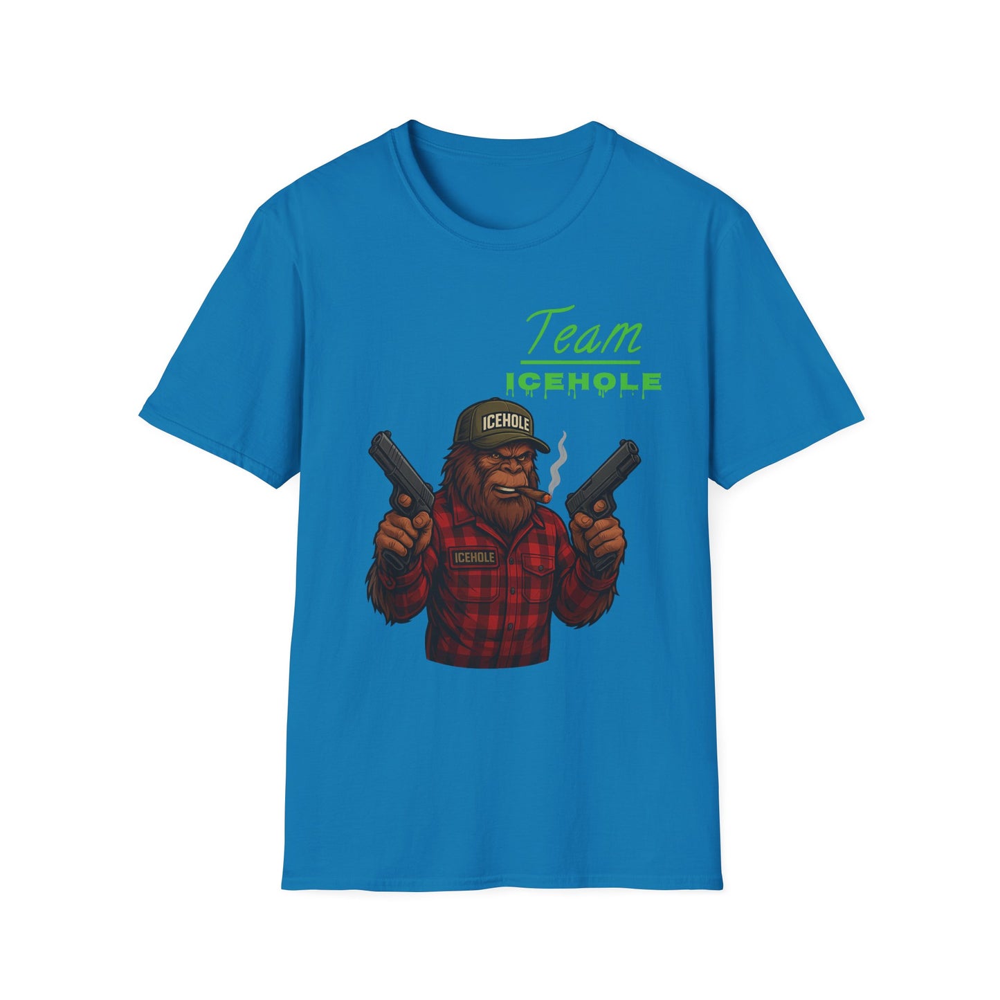 Team Icehole Bigfoot Unisex T-Shirt, Funny Gift for Outdoorsy Friends, Camping Tee, Quirky Graphic Shirt, Great for Parties