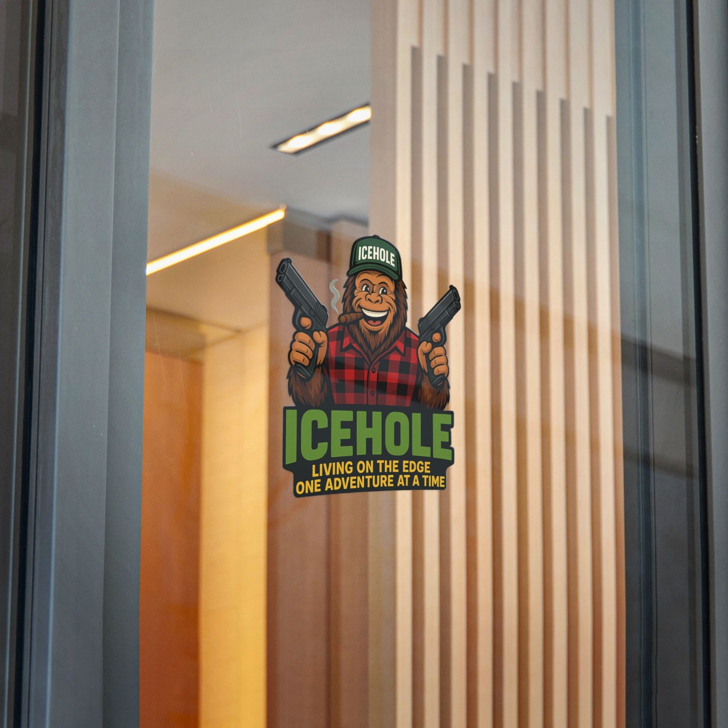 Living On The Edge Die-Cut Stickers - Team IceHole Design