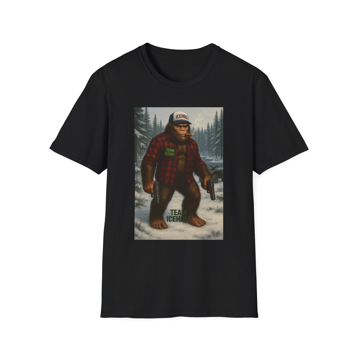 T-Shirt - Team IceHole Big Foot Mascot Feel the Nature!