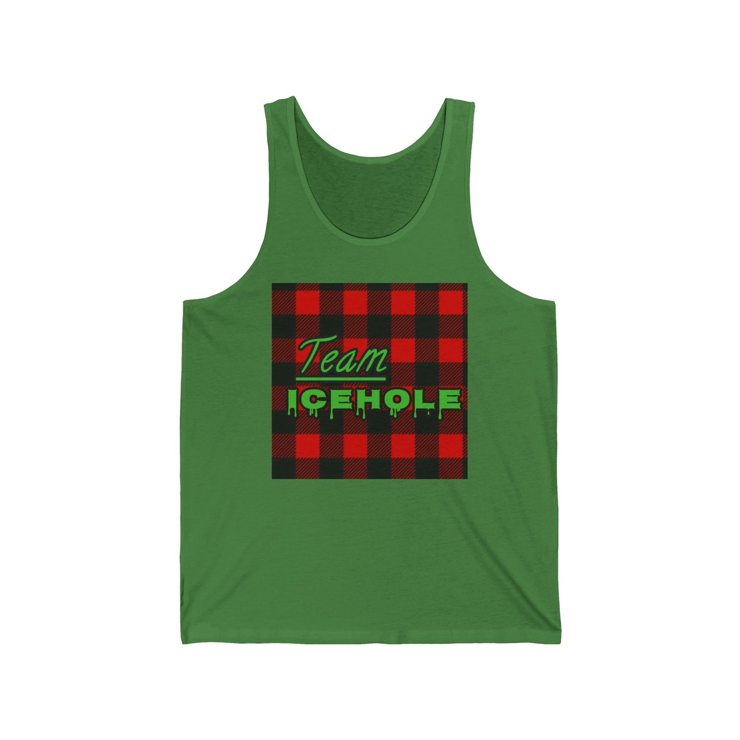 Unisex Jersey Tank - Team Icehole, Perfect for Summer Parties, Outdoor Events, Beach Days, Gifts for Fishermen, Camping Gear