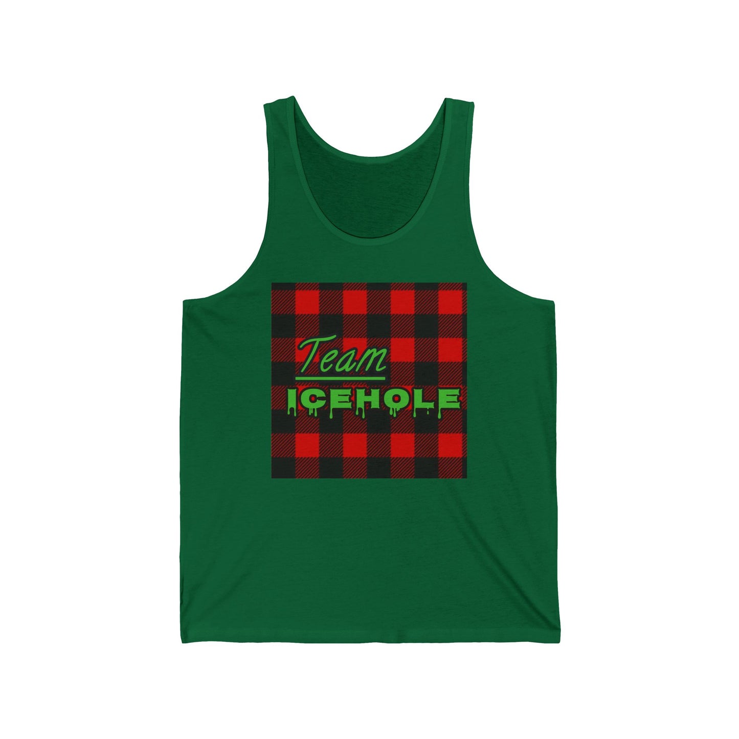 Unisex Jersey Tank - Team Icehole, Perfect for Summer Parties, Outdoor Events, Beach Days, Gifts for Fishermen, Camping Gear