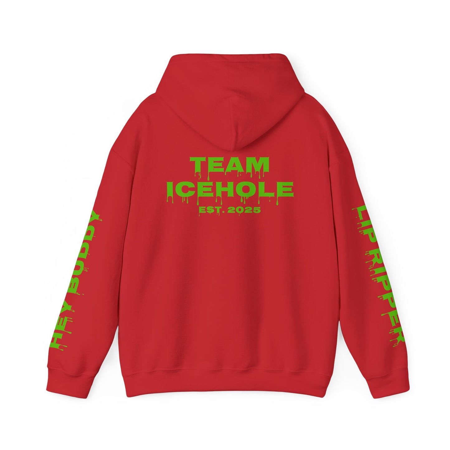 Hoodie - Minimal Green "PAUL / TEAM ICEHOLE" Front Graphic Hoodie