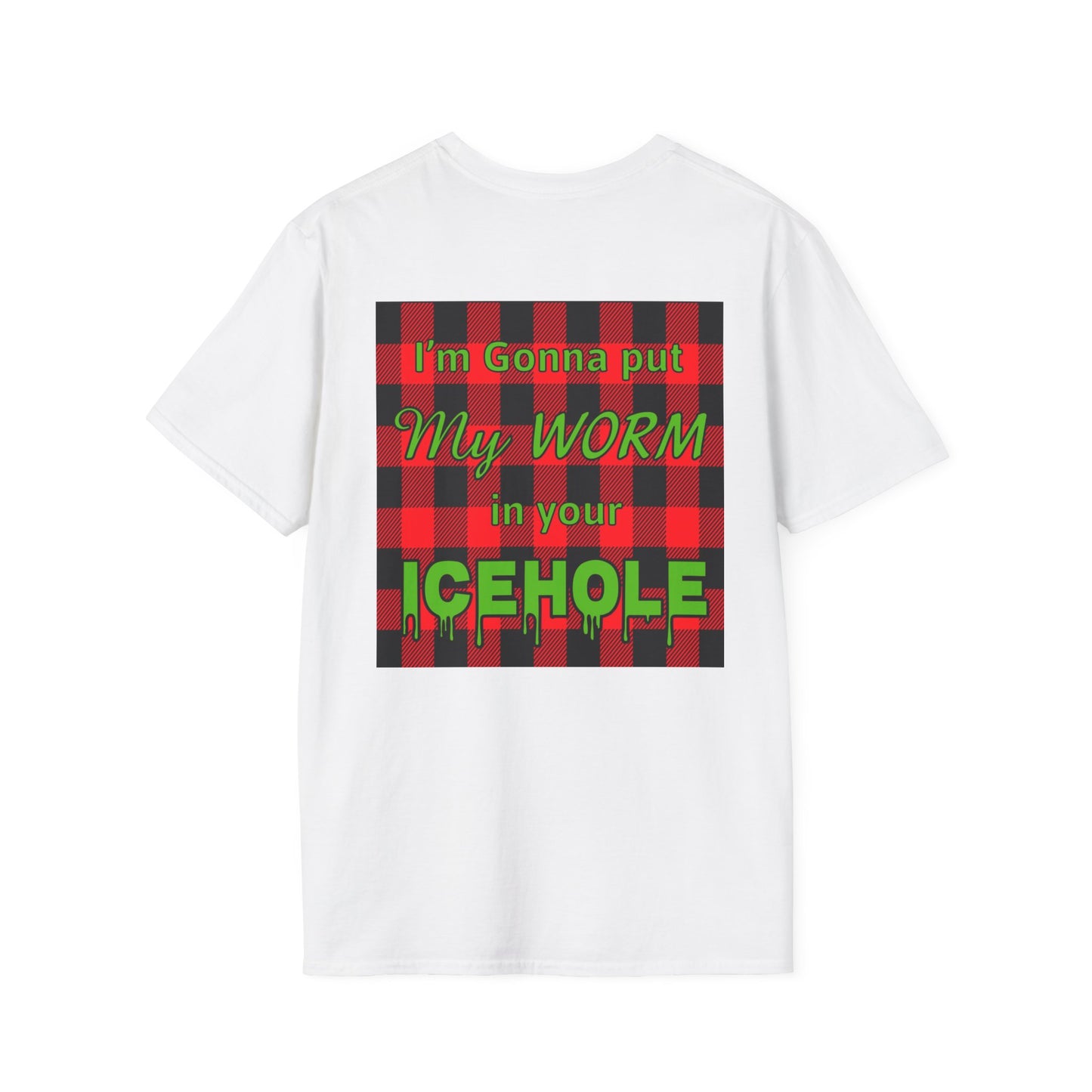 T-Shirt for Outdoor Enthusiasts - Team IceHole BigFoot Holding Logo