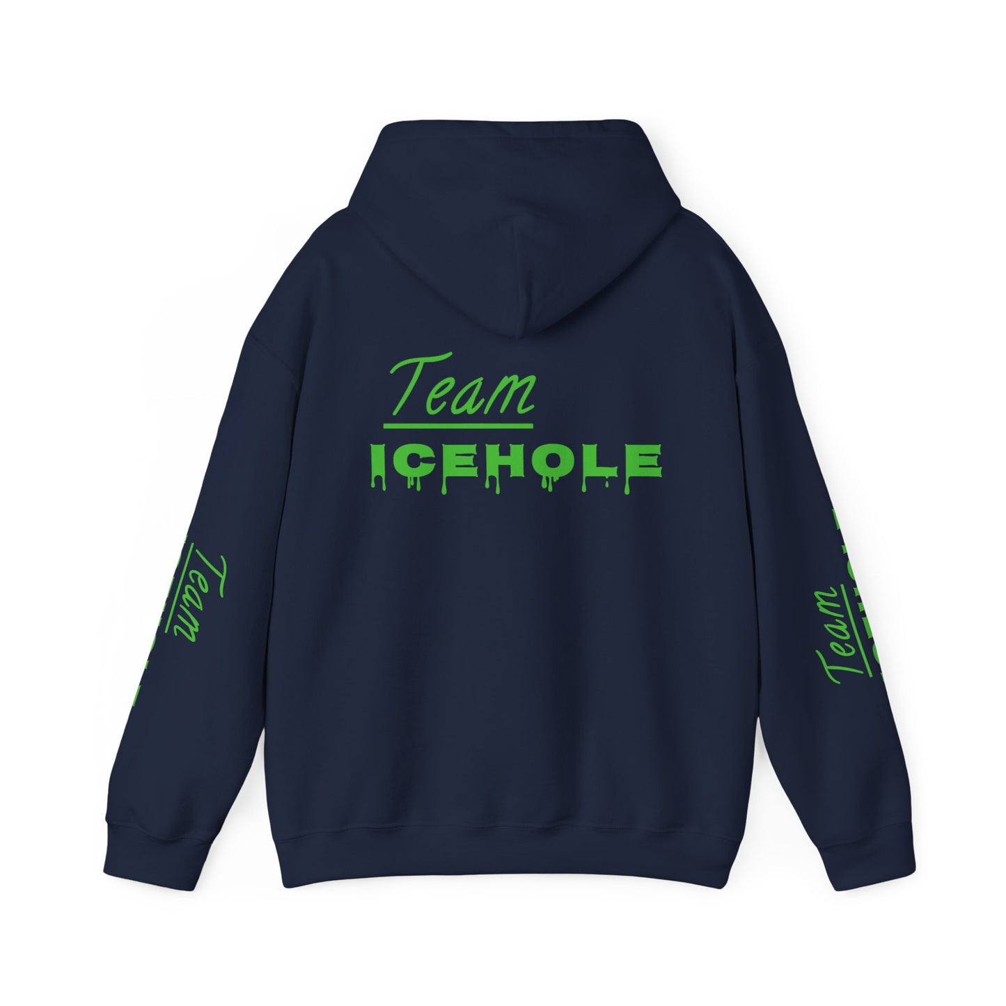 Icehole Hoodie — "Team ICEHOLE" Neon Logo Pullover