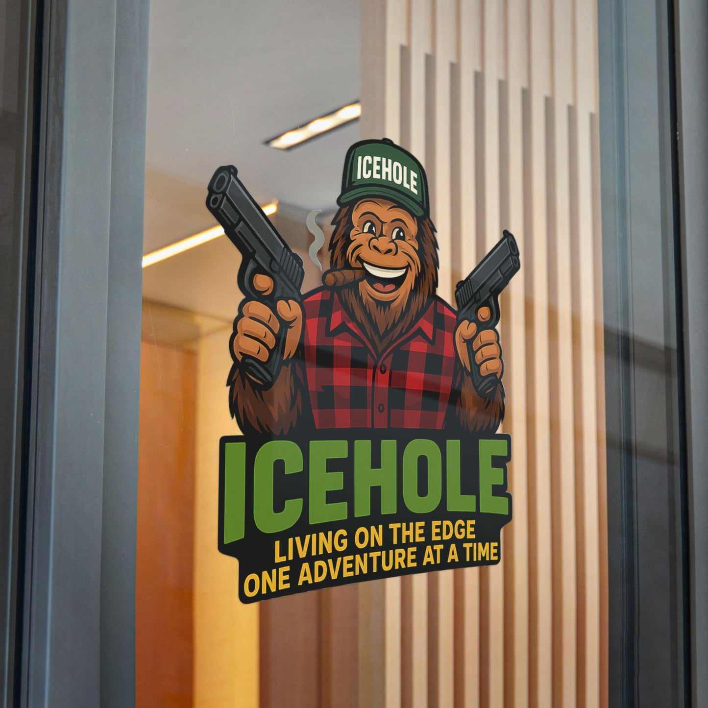 Living On The Edge Die-Cut Stickers - Team IceHole Design