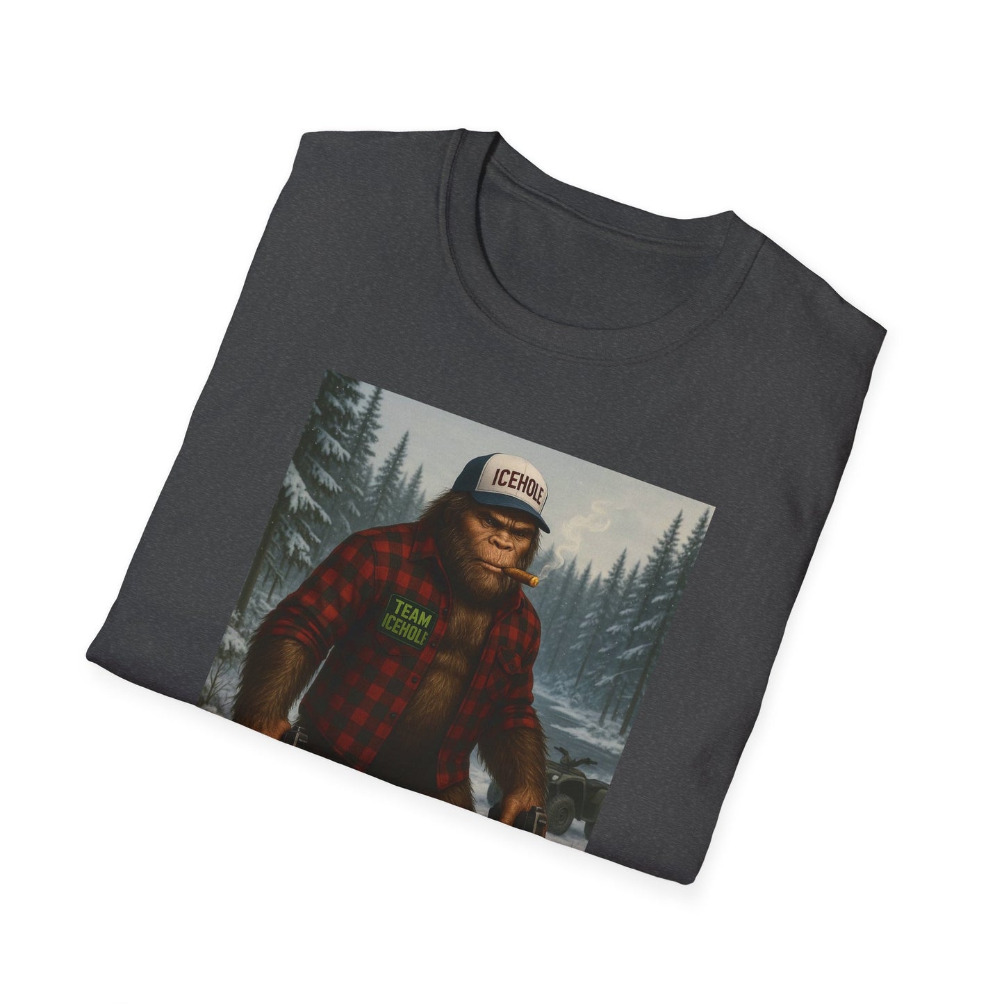 T-Shirt - Team IceHole Big Foot Mascot Feel the Nature!