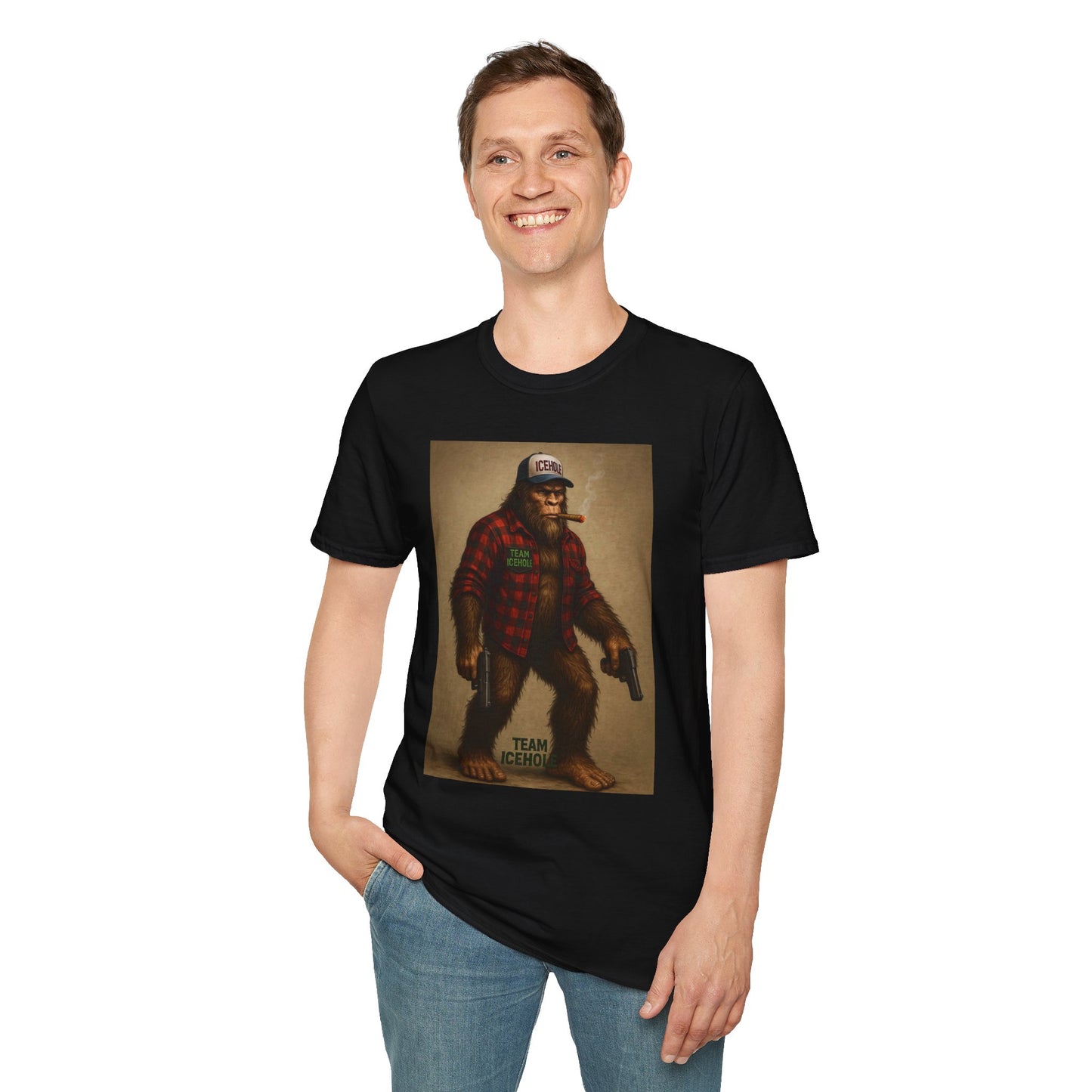T-Shirt - Team IceHole Mascot Bigfoot